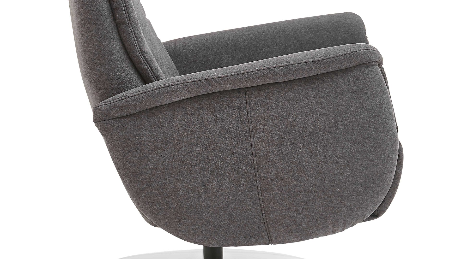 Relaxsessel modulmaster aus Stoff in Dunkelgrau Modulmaster MM-ZE1062 - Relaxsessel DRF1 grauer Stoffbezug Miro & Chrom-Tellerfuß