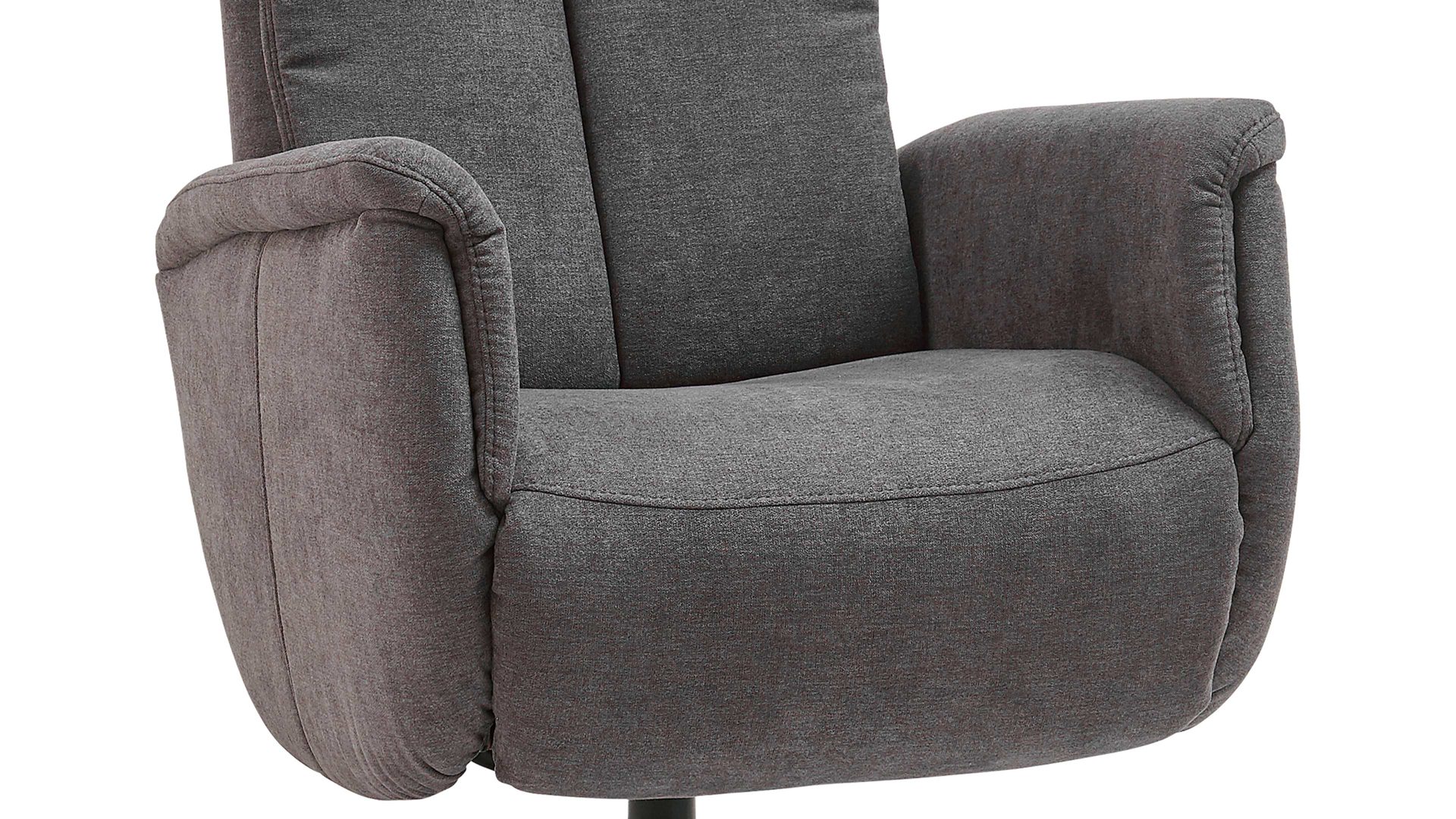 Relaxsessel modulmaster aus Stoff in Dunkelgrau Modulmaster MM-ZE1062 - Relaxsessel DRF1 grauer Stoffbezug Miro & Chrom-Tellerfuß