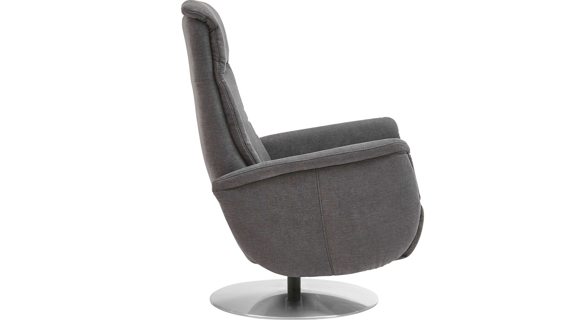 Relaxsessel modulmaster aus Stoff in Dunkelgrau Modulmaster MM-ZE1062 - Relaxsessel DRF1 grauer Stoffbezug Miro & Chrom-Tellerfuß