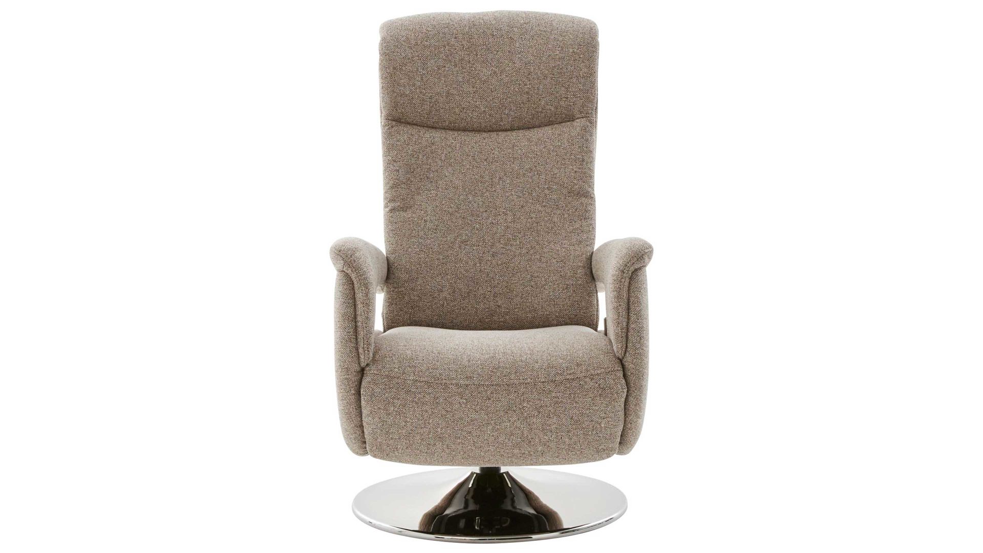 Relaxsessel modulmaster aus Stoff in Beige Modulmaster MM-ZE1062 - Relaxsessel C steinfarbener Stoffbezug Unica & Chrom-Tellerfuß