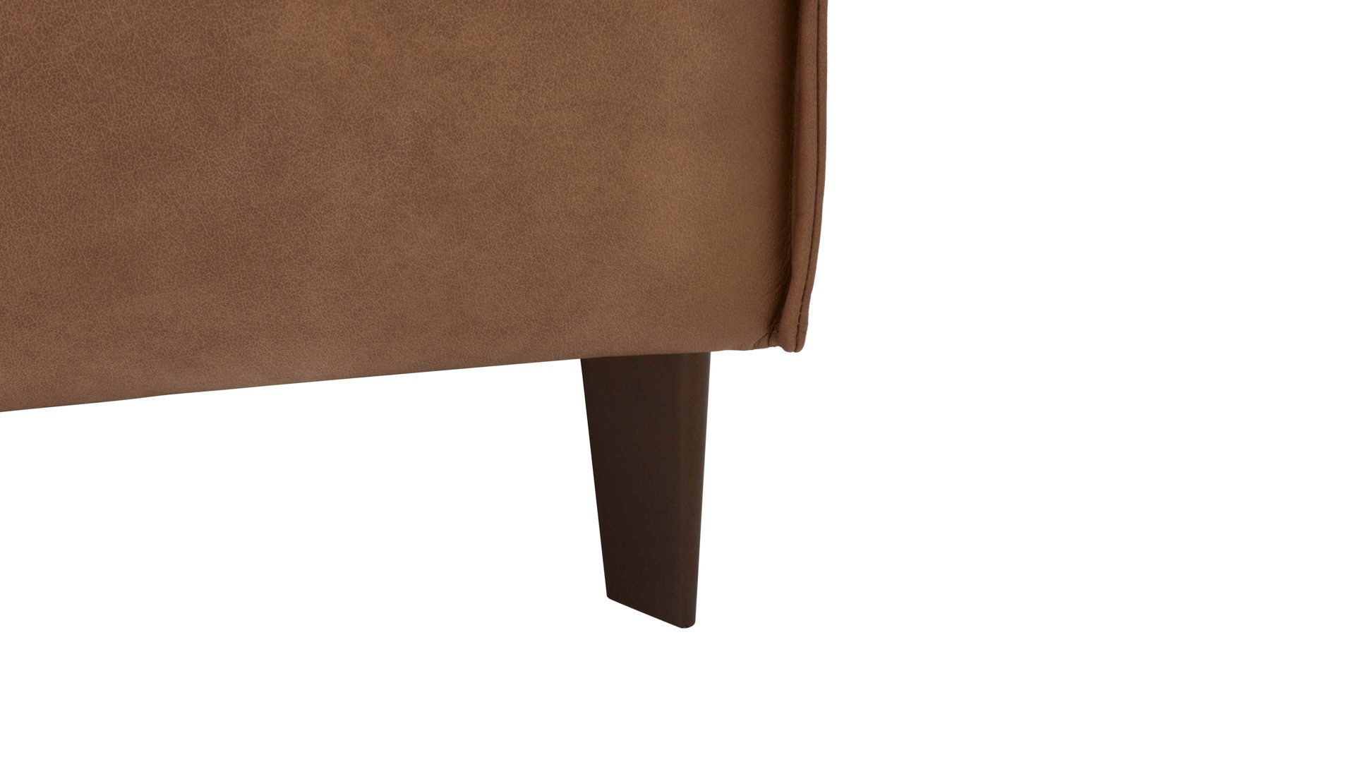 Ecksofa W.schillig i. i. aus Leder in Braun W.SCHILLIG Leder-Ecksofa Bonnie fangofarbenes Leder Z69-21 & bronzefarbene Metallfüße – Stellfläche ca. 340 x 272 cm