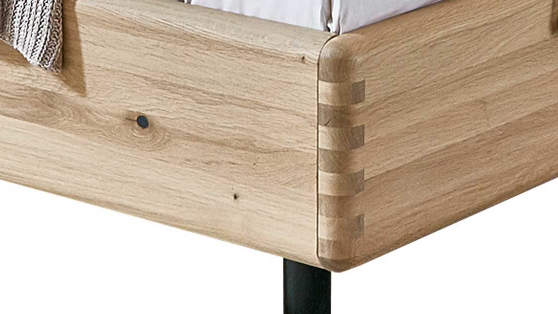 Bettgestell Wöstmann schlafraumsysteme aus Holz in Holzfarben WÖSTMANN Schlafmöbelprogramm WSM 1600 – Doppelbettgestell Wildeiche & Hirnholz – Liegefläche ca. 180 x 200 cm