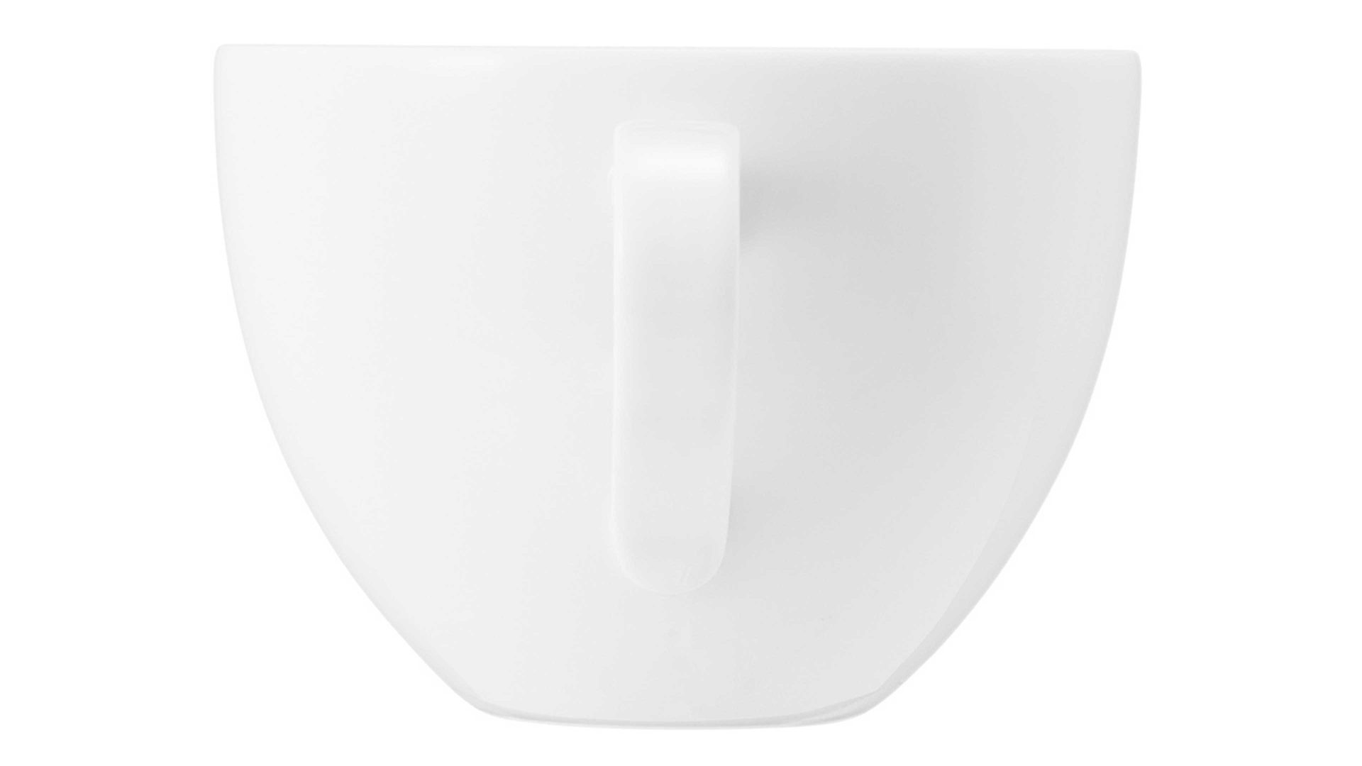 Kaffeetasse Seltmann weiden aus Porzellan in Weiß Seltmann Geschirrserie Beat 3 – Milchkaffeetasse weißes Porzellan – ca. 350 ml