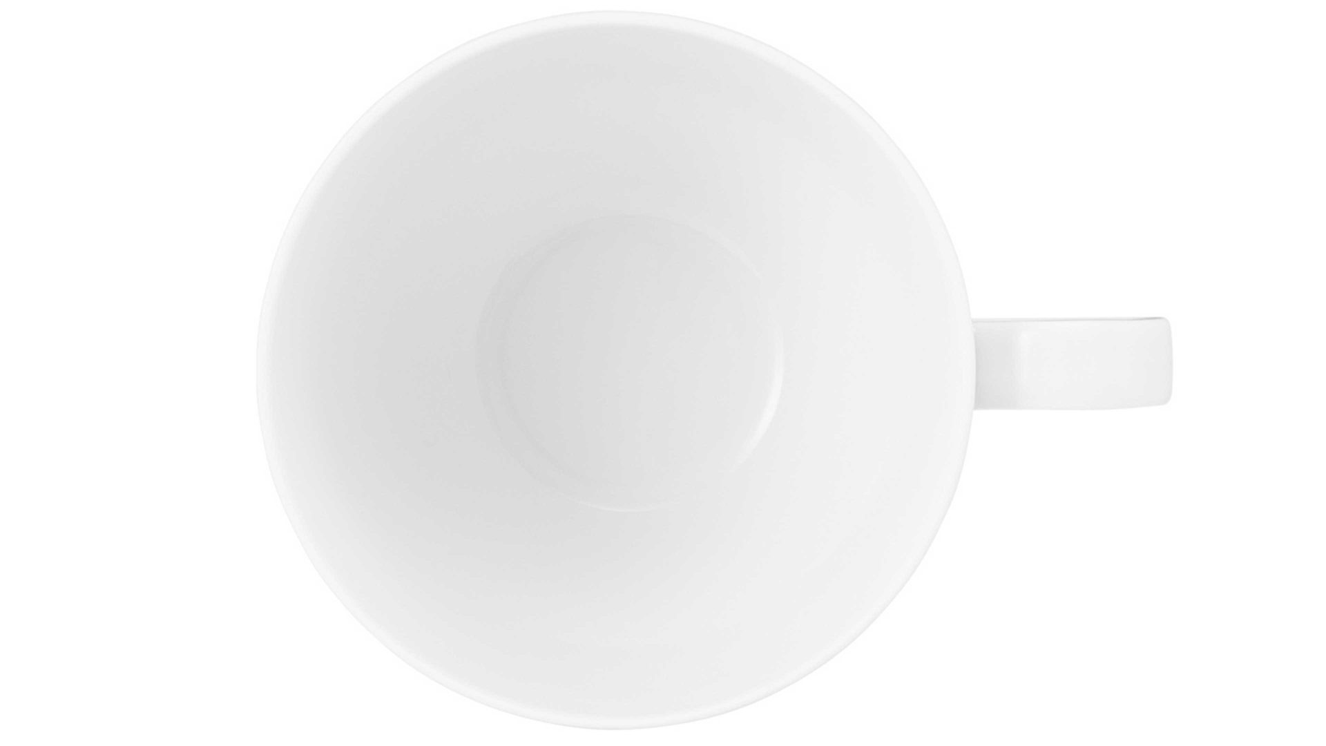 Kaffeetasse Seltmann weiden aus Porzellan in Weiß Seltmann Geschirrserie Beat 3 – Milchkaffeetasse weißes Porzellan – ca. 350 ml