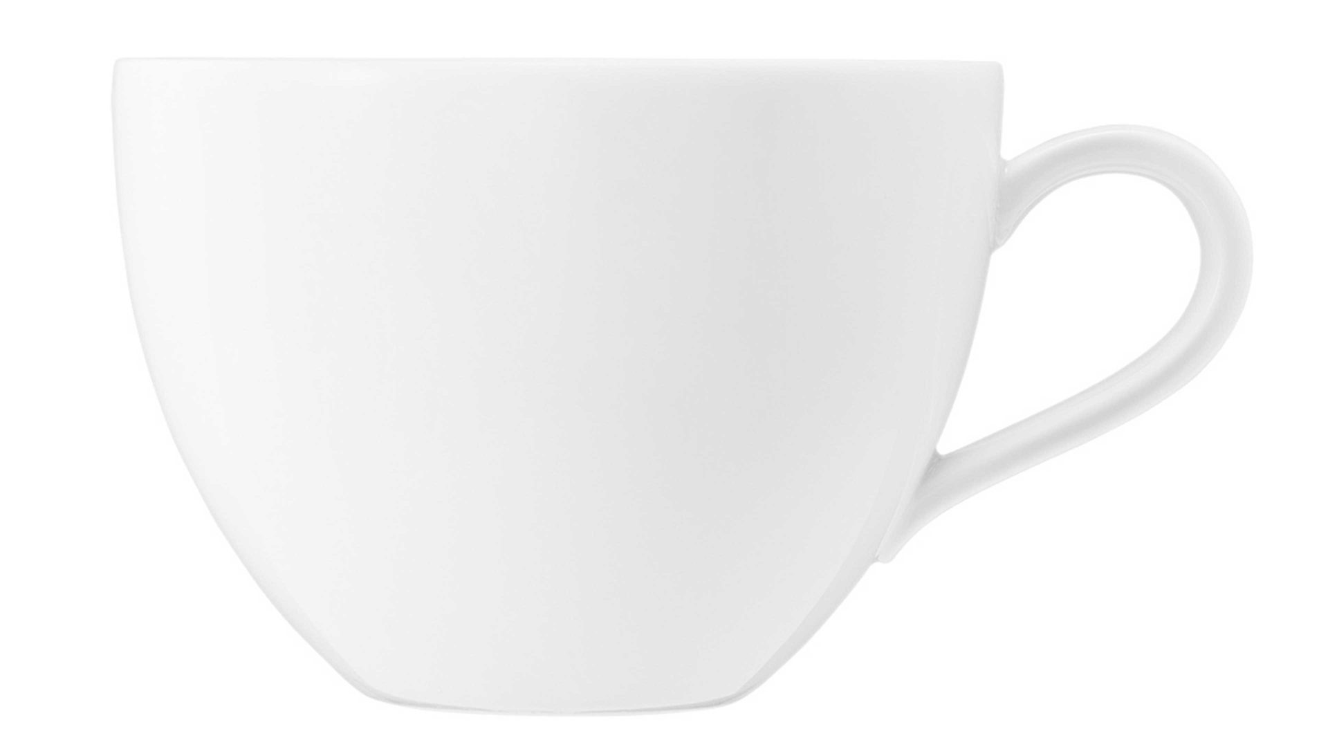 Kaffeetasse Seltmann weiden aus Porzellan in Weiß Seltmann Geschirrserie Beat 3 – Milchkaffeetasse weißes Porzellan – ca. 350 ml