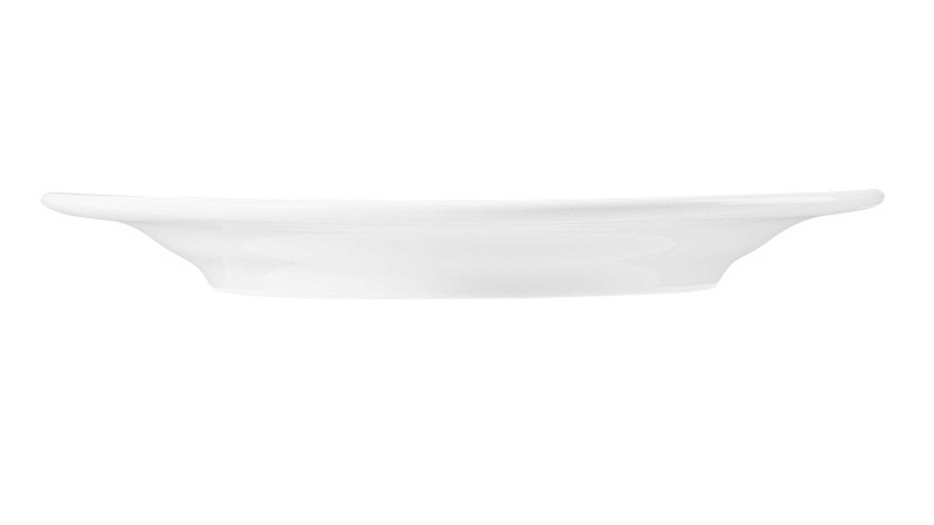 Servierplatte Seltmann weiden aus Porzellan in Weiß Seltmann Geschirrserie Beat 3 – Servierplatte weißes Porzellan – ca. 25 x 18 cm