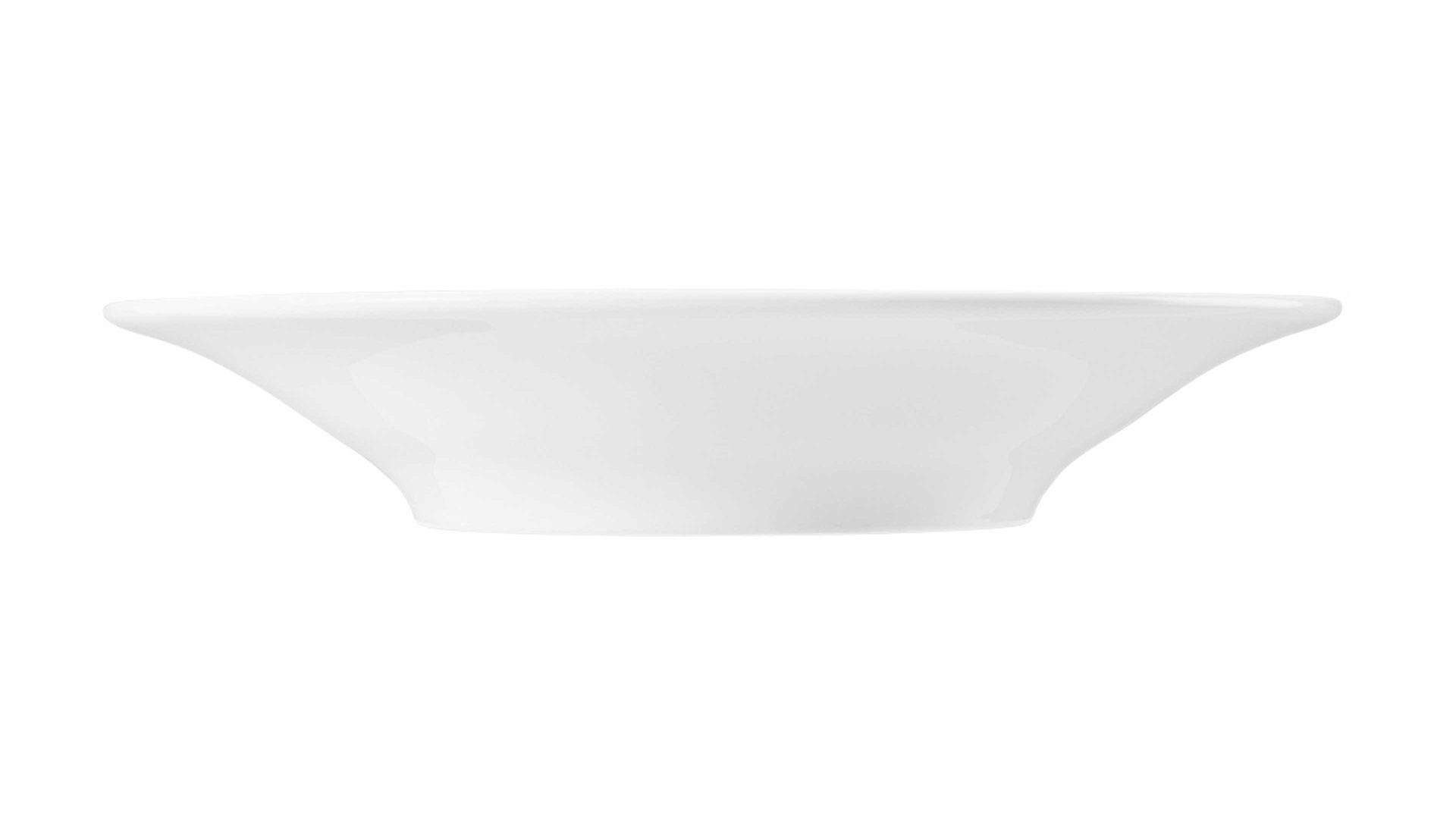 Suppenteller Seltmann weiden aus Porzellan in Weiß Seltmann Geschirrserie Beat 3 – Suppenteller weißes Porzellan – Durchmesser ca. 23 cm