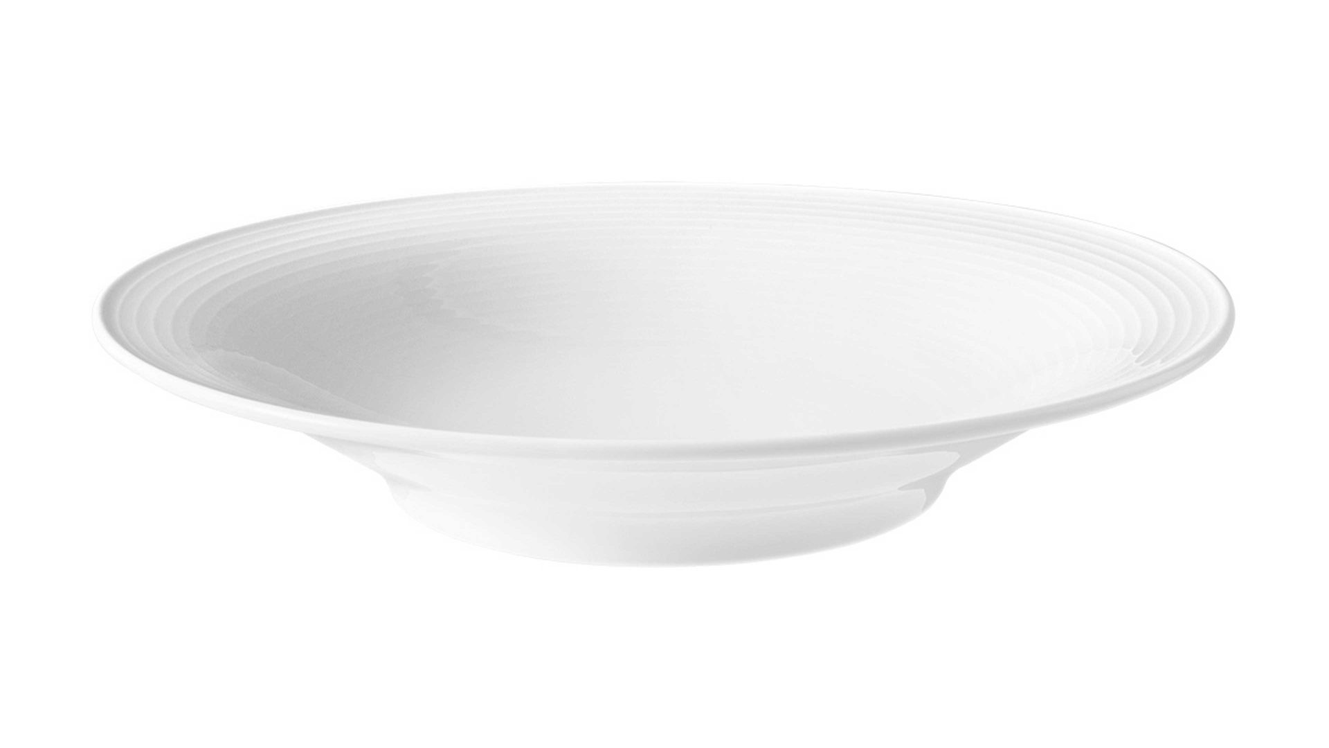 Suppenteller Seltmann weiden aus Porzellan in Weiß Seltmann Geschirrserie Beat 3 – Suppenteller weißes Porzellan – Durchmesser ca. 23 cm