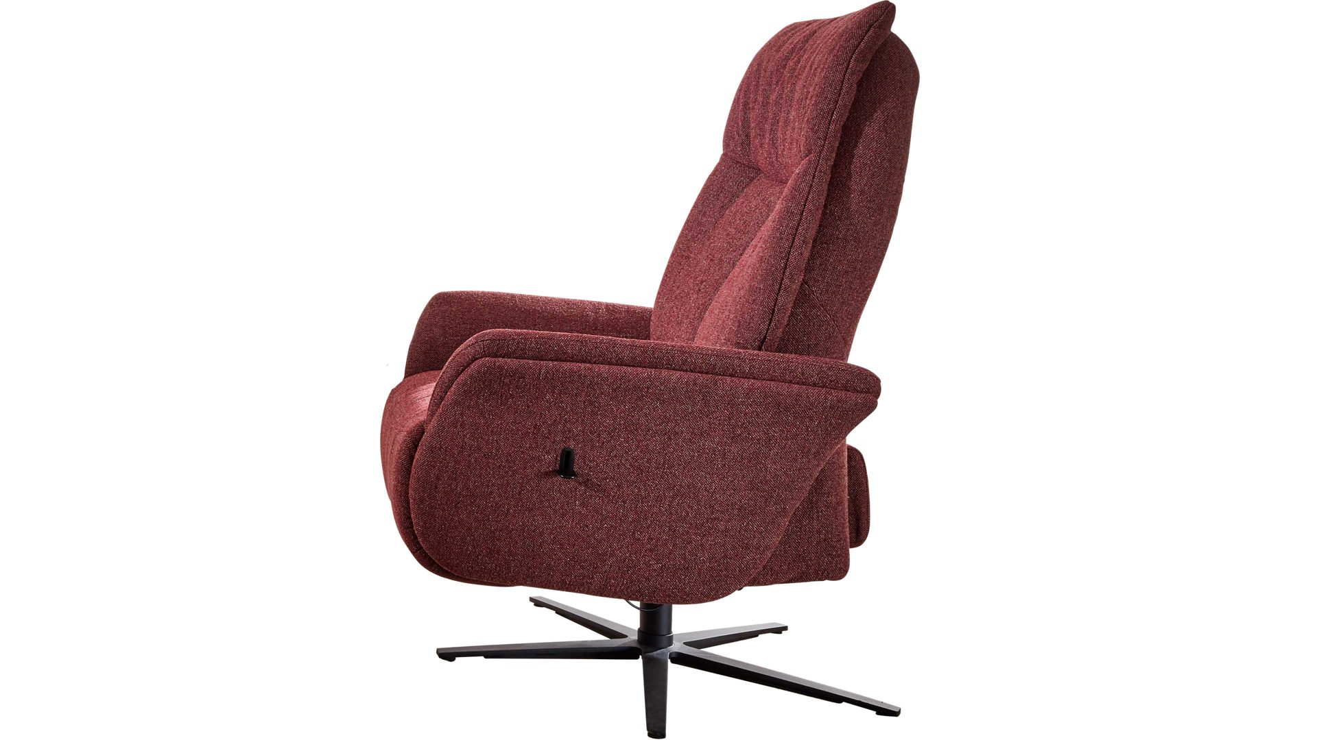 Relaxsessel Interliving aus Stoff in Rot Interliving Sessel Serie 4560 - Easy Swing Sessel chiantifarbener Melangebezug Q2 & anthrazitfarbener Sternfuß