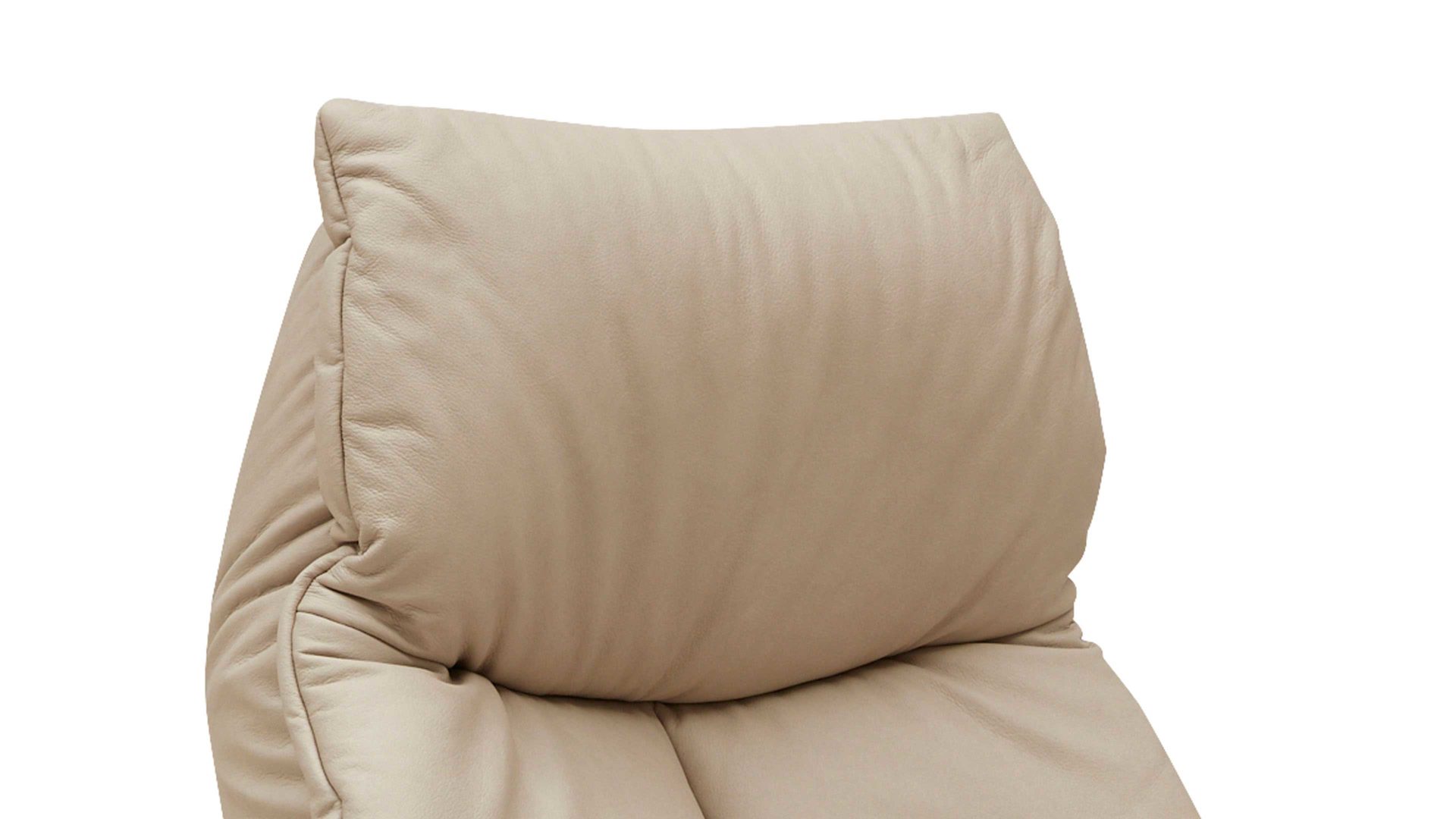 Relaxsessel Interliving aus Leder in Beige Interliving Sessel Serie 4562 - Easy Swing Sessel 31D44 klifffarbenes LongLife-Leder & biancofarbenes Holz