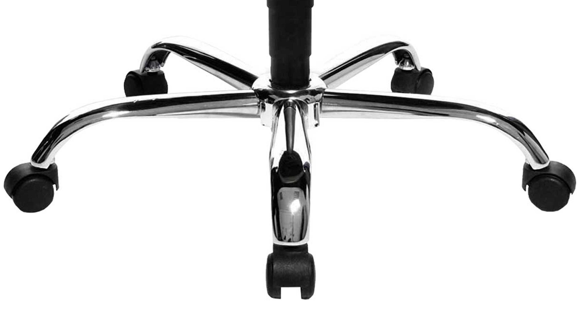 Drehstuhl OrthoSedis aus Stoff in Blau Drehstuhl orthoSedis 20 als ergonomisches Büromöbel blauer Sitzbezug G26 & schwarze Netzbespannung, verchromtes Drehkreuz