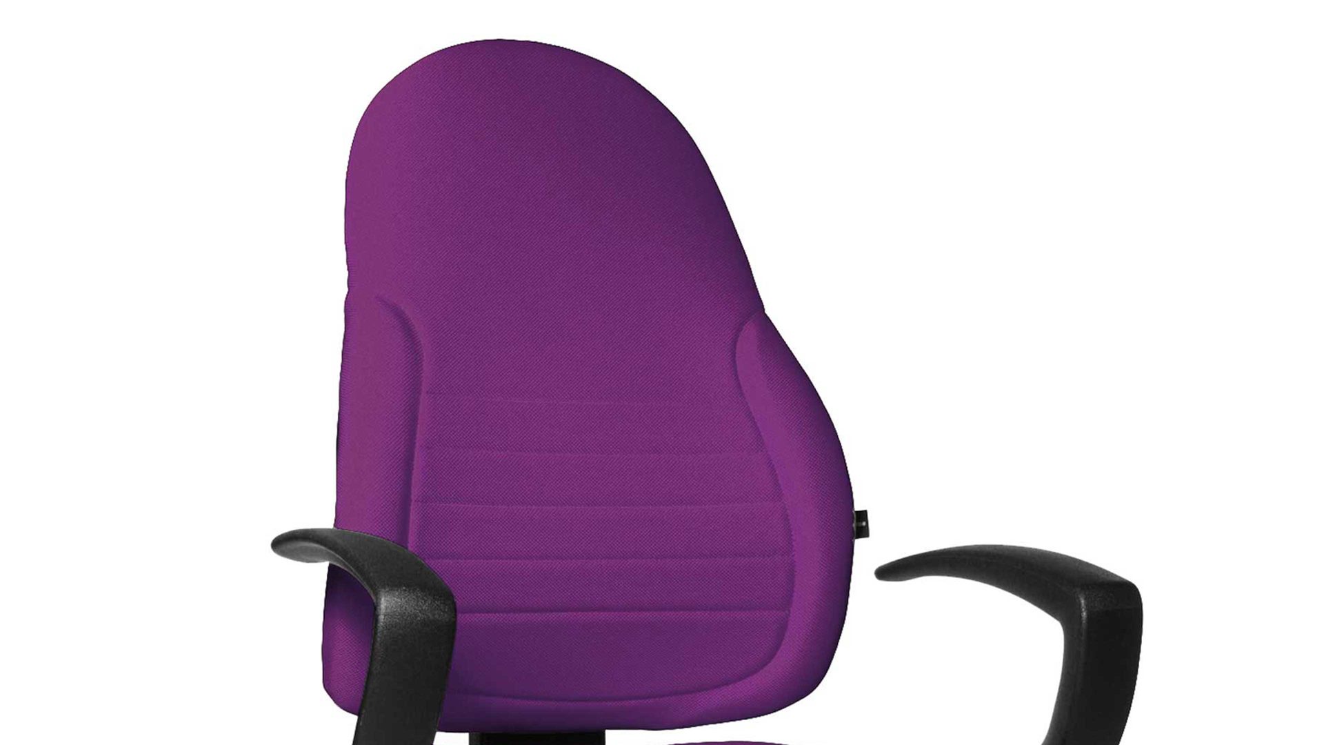 Drehstuhl OrthoSedis aus Stoff in Lila Drehstuhl OrthoSedis 40 bzw. Sitzmöbel lilafarbener Bezug G03 & schwarzes Drehkreuz