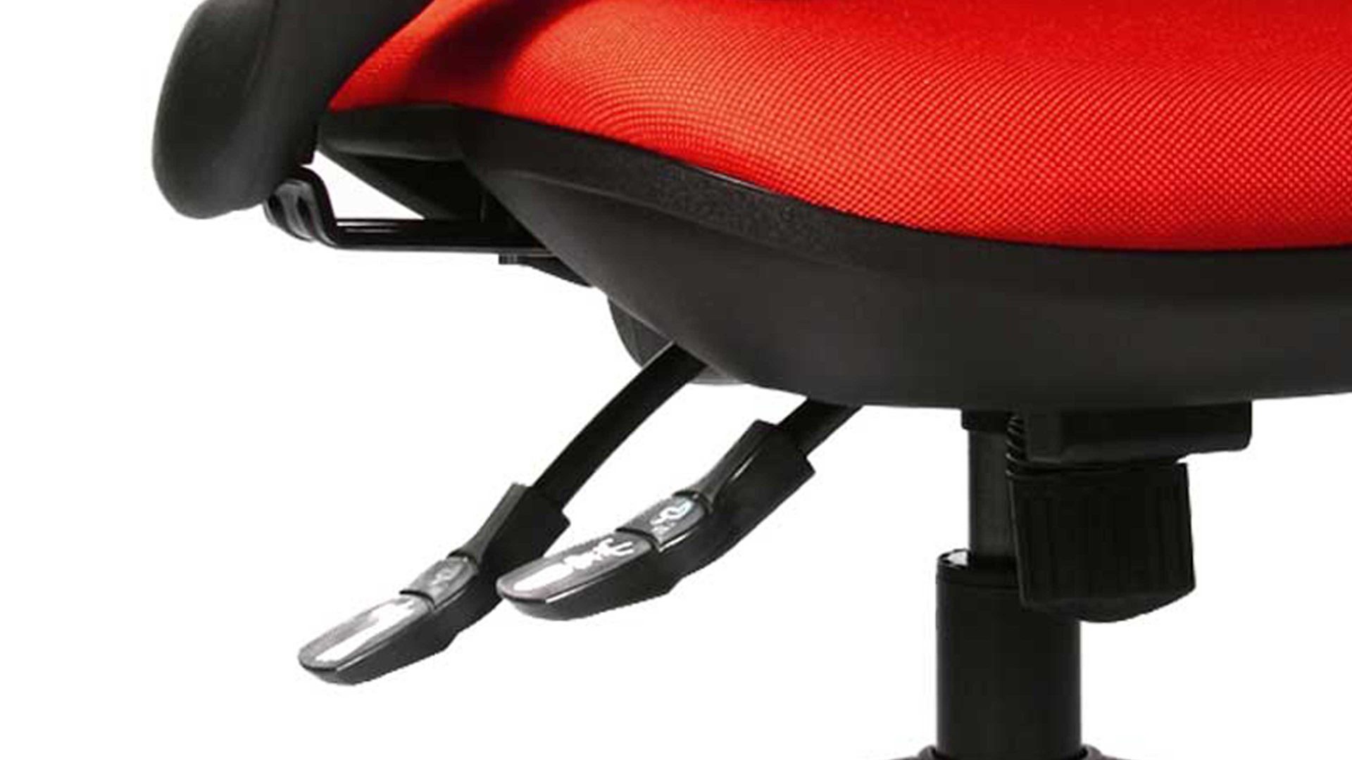 Drehstuhl OrthoSedis aus Stoff in Rot Drehstuhl OrthoSedis 40 bzw. Sitzmöbel roter Bezug G21 & schwarzes Drehkreuz