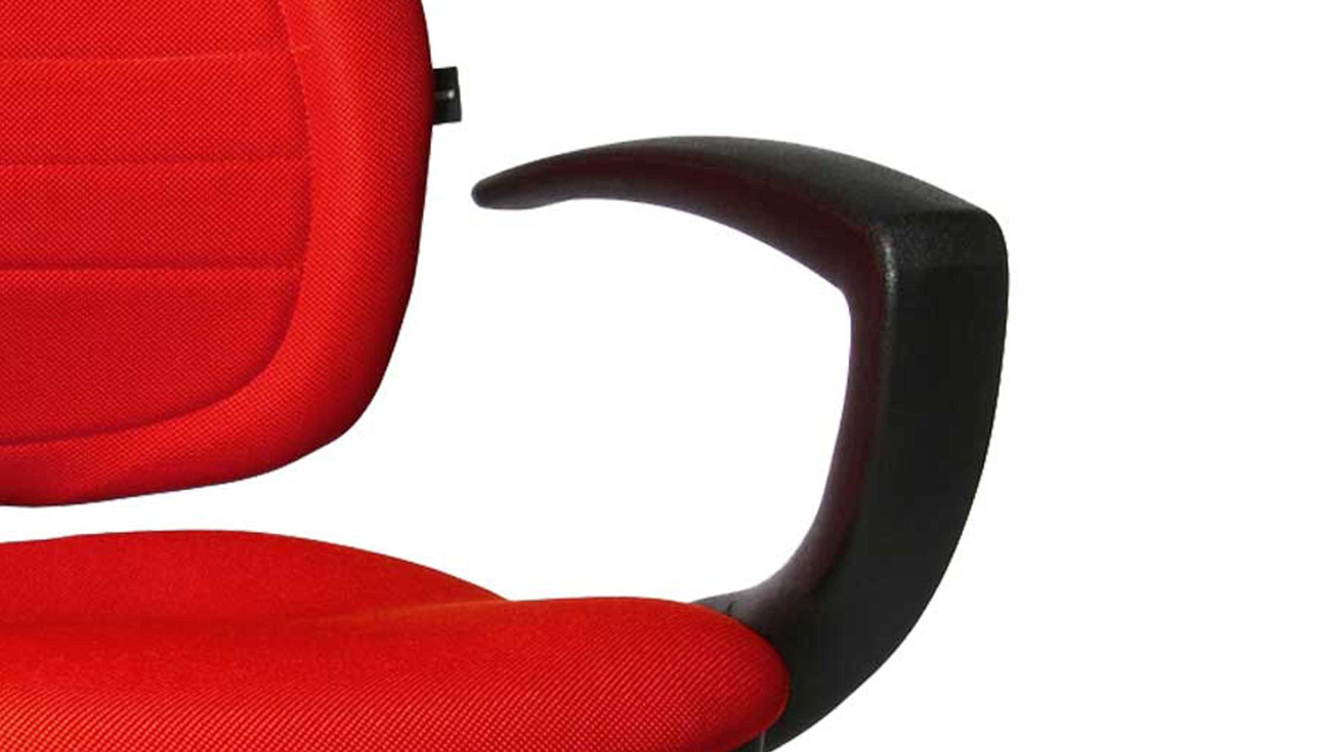 Drehstuhl OrthoSedis aus Stoff in Rot Drehstuhl OrthoSedis 40 bzw. Sitzmöbel roter Bezug G21 & schwarzes Drehkreuz