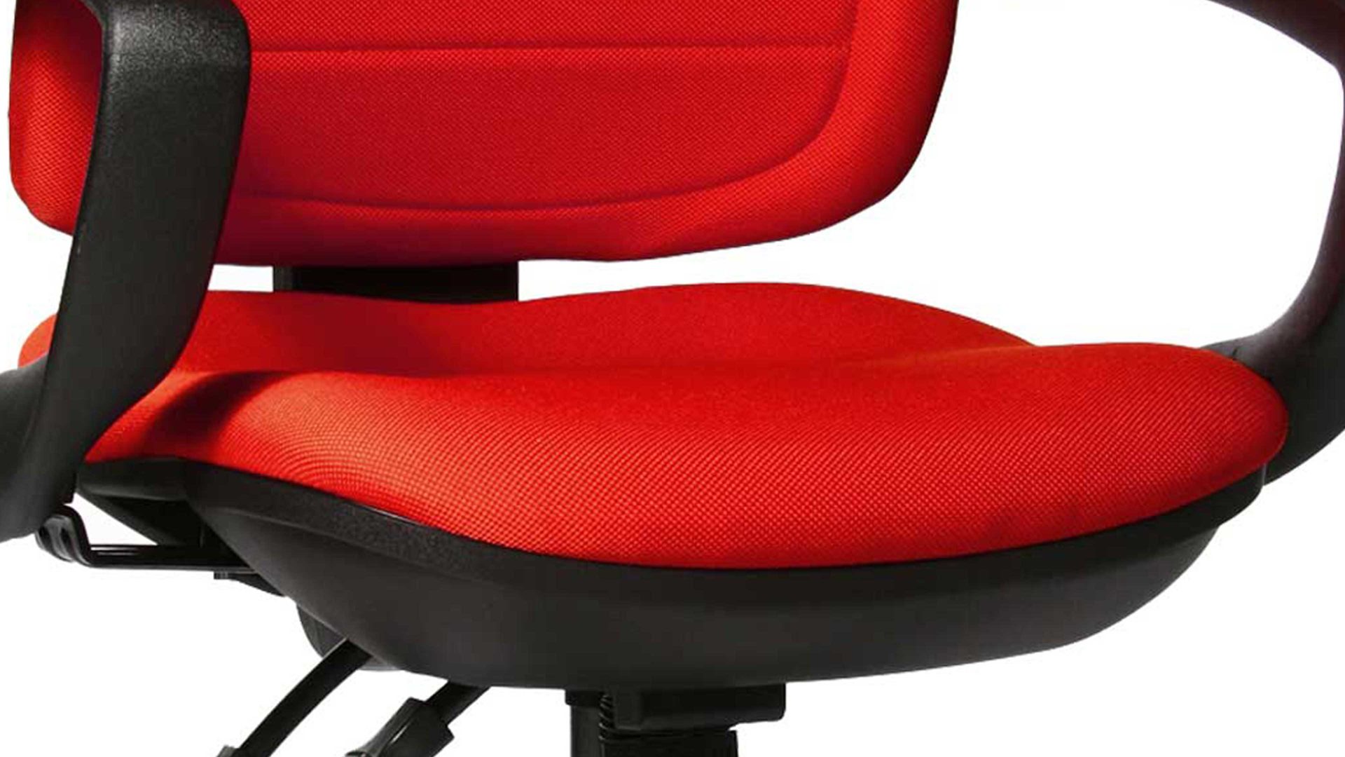 Drehstuhl OrthoSedis aus Stoff in Rot Drehstuhl OrthoSedis 40 bzw. Sitzmöbel roter Bezug G21 & schwarzes Drehkreuz