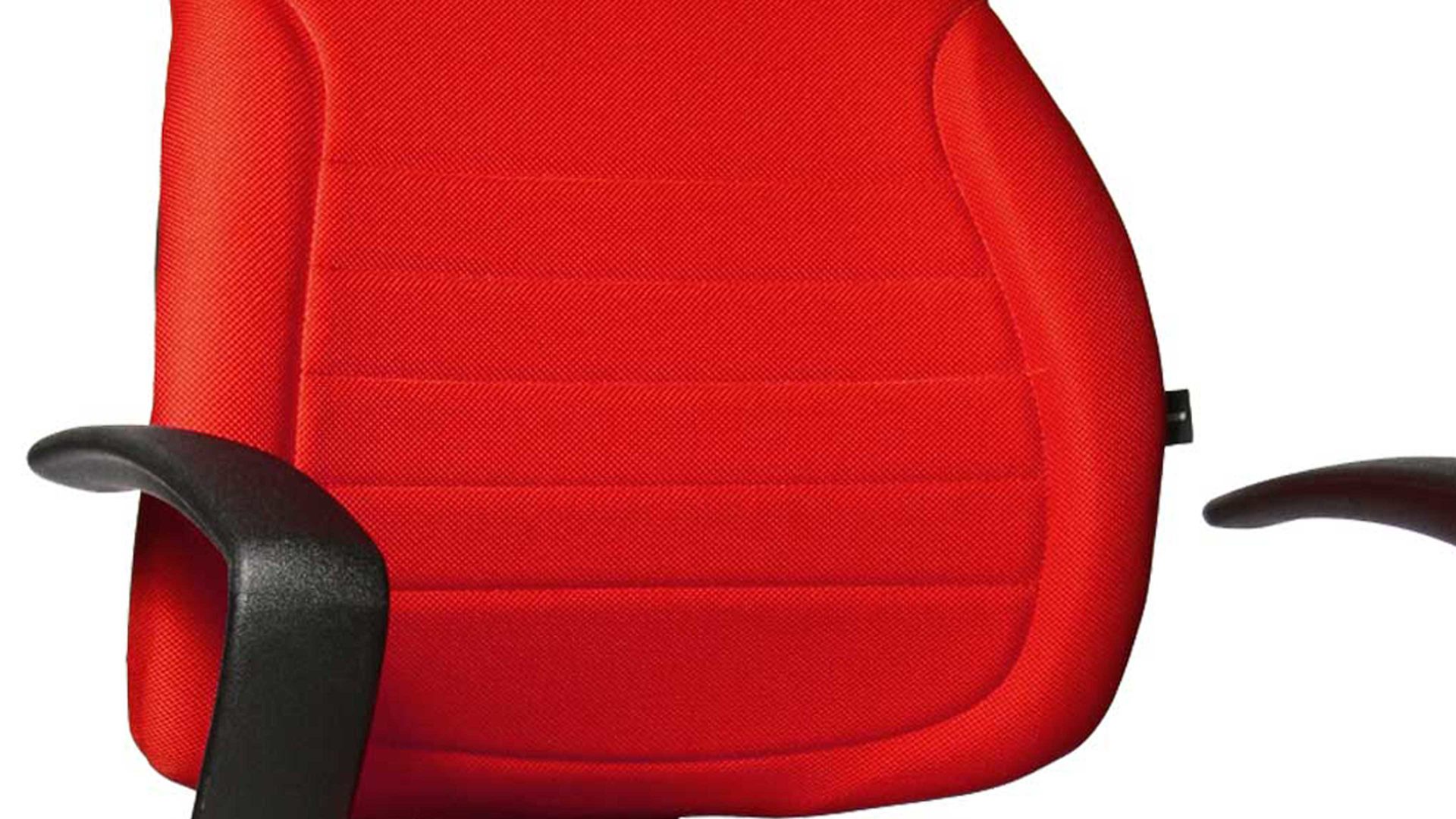 Drehstuhl OrthoSedis aus Stoff in Rot Drehstuhl OrthoSedis 40 bzw. Sitzmöbel roter Bezug G21 & schwarzes Drehkreuz