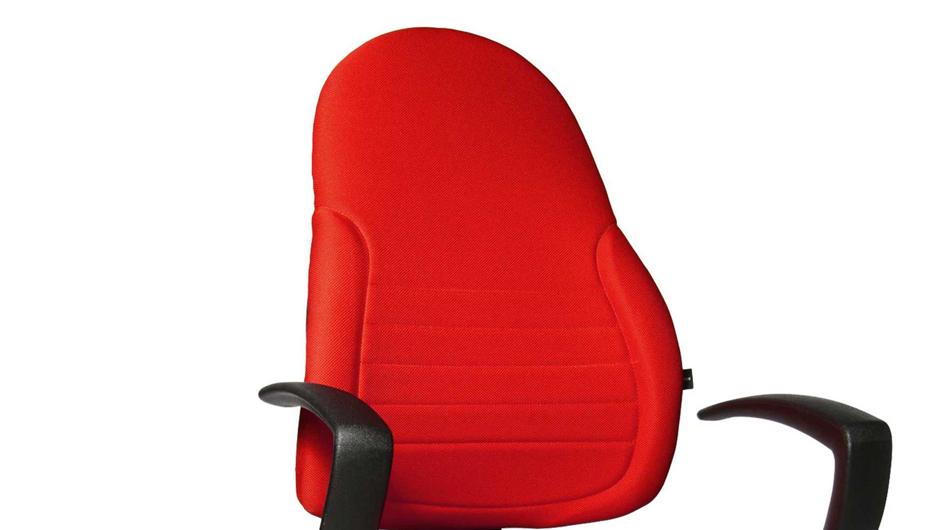 Drehstuhl OrthoSedis aus Stoff in Rot Drehstuhl OrthoSedis 40 bzw. Sitzmöbel roter Bezug G21 & schwarzes Drehkreuz