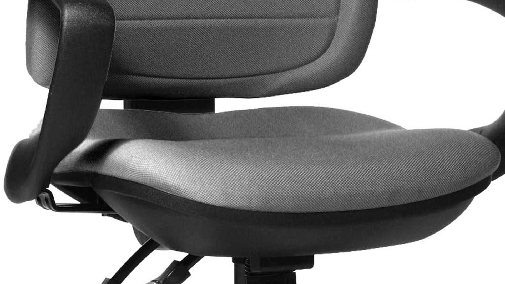 Drehstuhl OrthoSedis aus Stoff in Grau Drehstuhl orthoSedis 40 bzw. Sitzmöbel hellgrauer Bezug G23 & schwarzes Drehkreuz