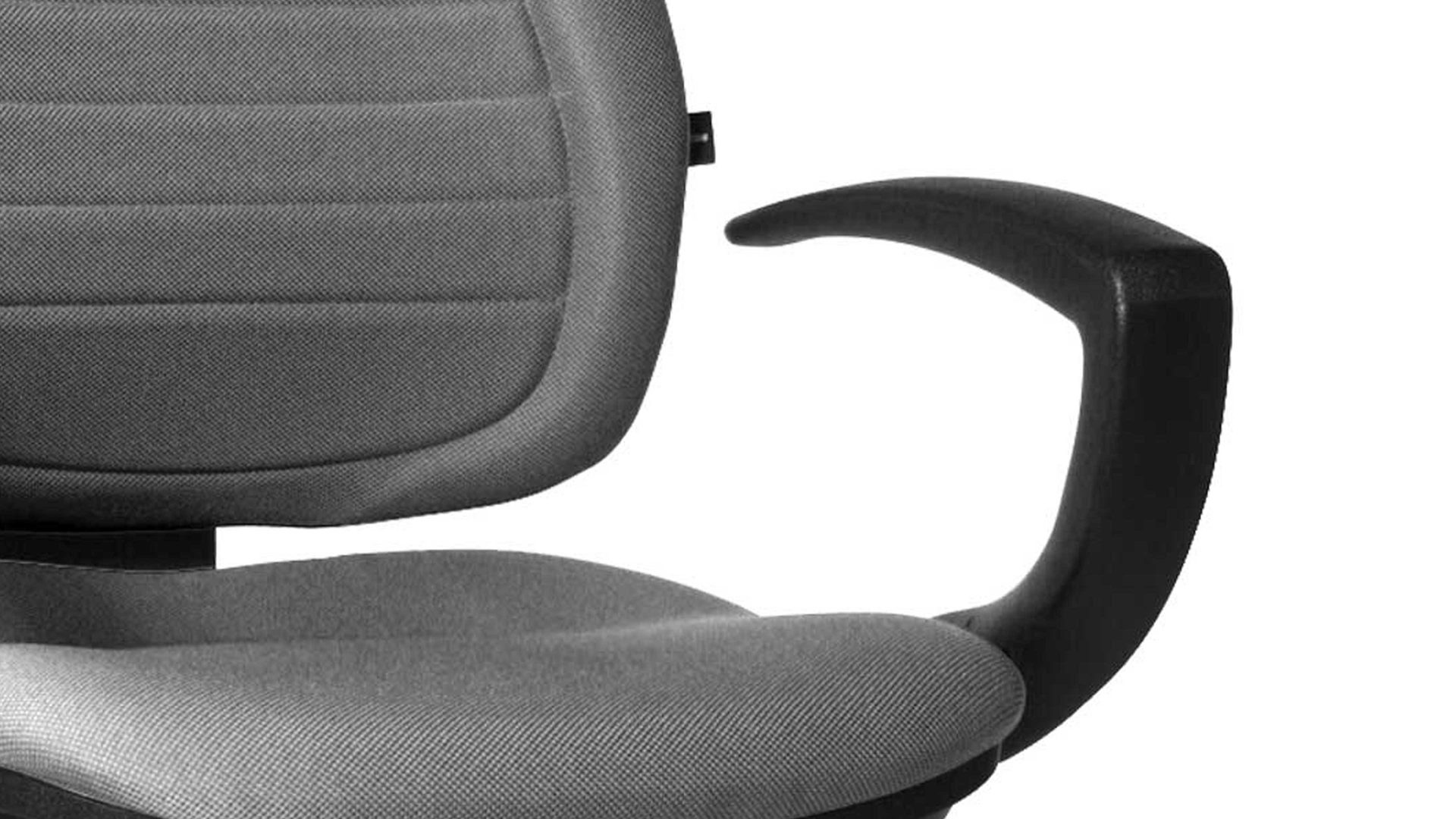 Drehstuhl OrthoSedis aus Stoff in Grau Drehstuhl orthoSedis 40 bzw. Sitzmöbel hellgrauer Bezug G23 & schwarzes Drehkreuz