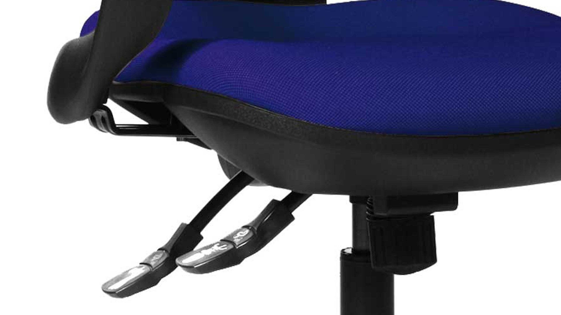 Drehstuhl OrthoSedis aus Stoff in Blau Drehstuhl orthoSedis 40 bzw. Sitzmöbel blauer Bezug G26 & schwarzes Drehkreuz