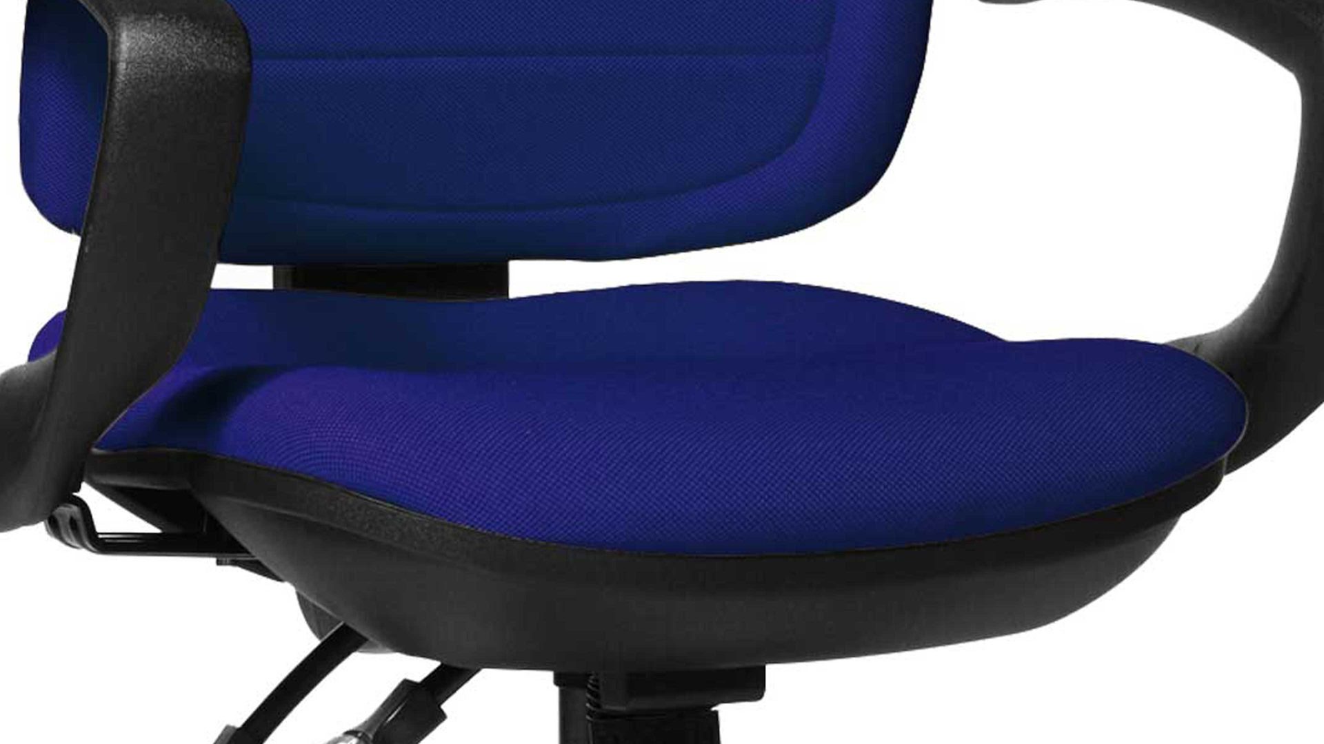 Drehstuhl OrthoSedis aus Stoff in Blau Drehstuhl orthoSedis 40 bzw. Sitzmöbel blauer Bezug G26 & schwarzes Drehkreuz