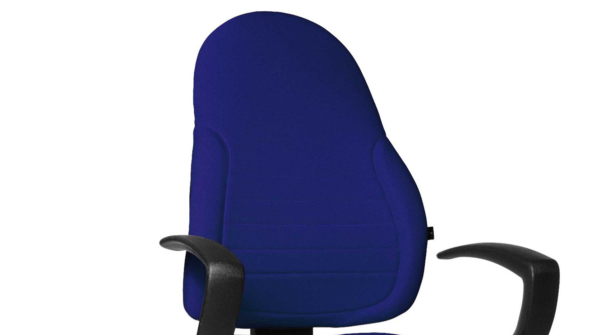 Drehstuhl OrthoSedis aus Stoff in Blau Drehstuhl orthoSedis 40 bzw. Sitzmöbel blauer Bezug G26 & schwarzes Drehkreuz