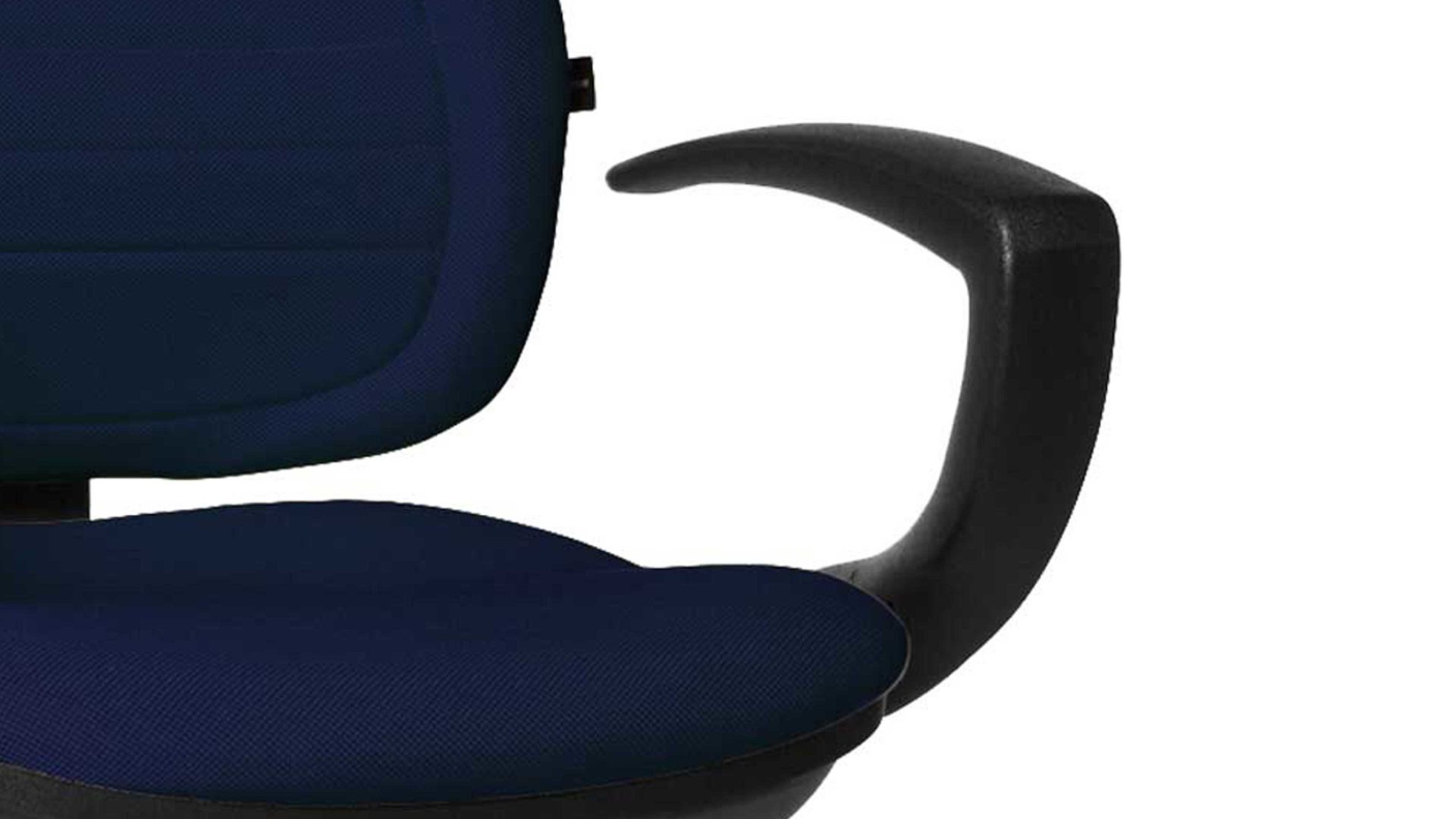 Drehstuhl OrthoSedis aus Stoff in Blau Drehstuhl orthoSedis 40 bzw. Sitzmöbel marineblauer Bezug G28 & schwarzes Drehkreuz