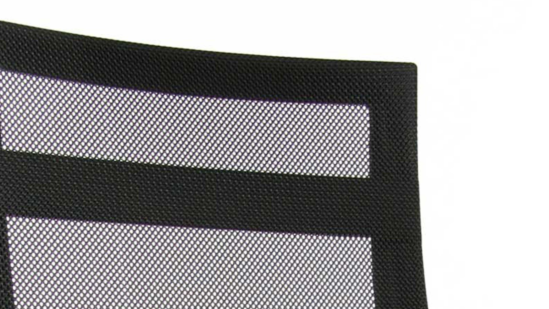 Drehstuhl OrthoSedis aus Stoff in Schwarz Drehstuhl orthoSedis 50 als Bürostuhl mit Sitzkomfort schwarzer Netzbezug TT200 & poliertes Aluminium-Fußkreuz