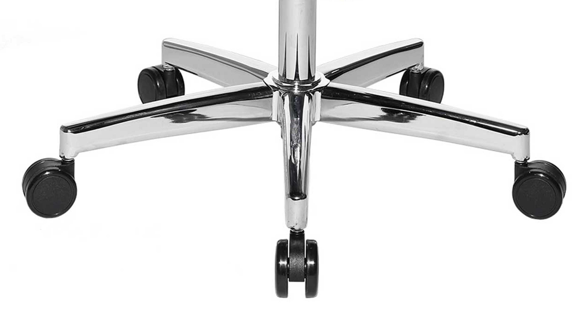 Drehstuhl OrthoSedis aus Stoff in Rot Drehstuhl OrthoSedis 50 als Sitzmöbel fürs Büro roter Netzbezug TT310 & poliertes Aluminium-Fußkreuz