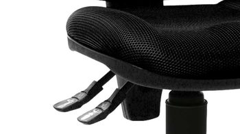 Drehstuhl OrthoSedis aus Stoff in Schwarz Bürodrehstuhl orthoSedis 10 als bequemes Sitzmöbel schwarzer Bezug BB0 & verchromtes Drehkreuz