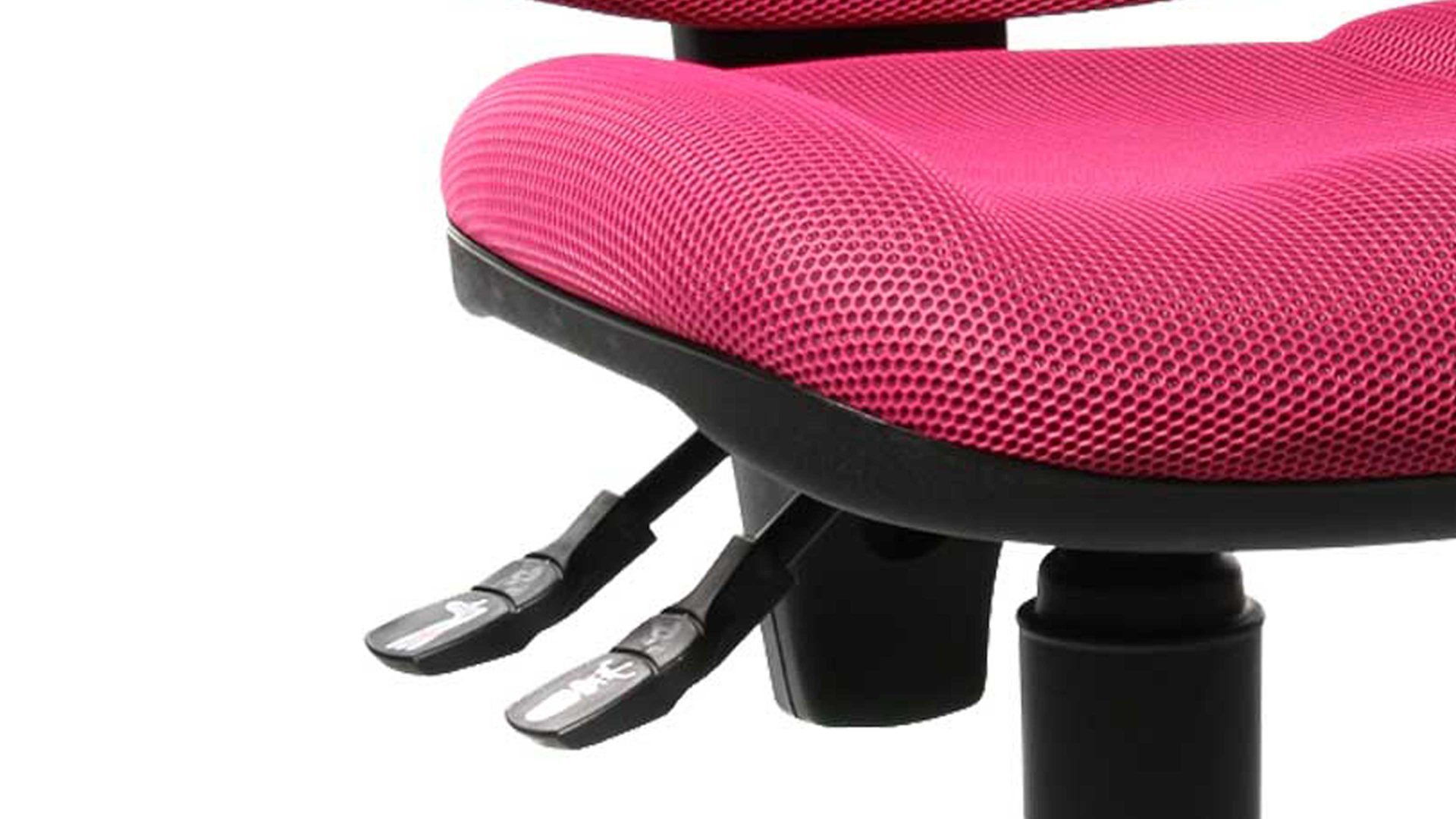 Drehstuhl OrthoSedis aus Stoff in Pink Bürodrehstuhl OrthoSedis 10 als Chefsessel pinker Bezug BB1 & verchromtes Drehkreuz