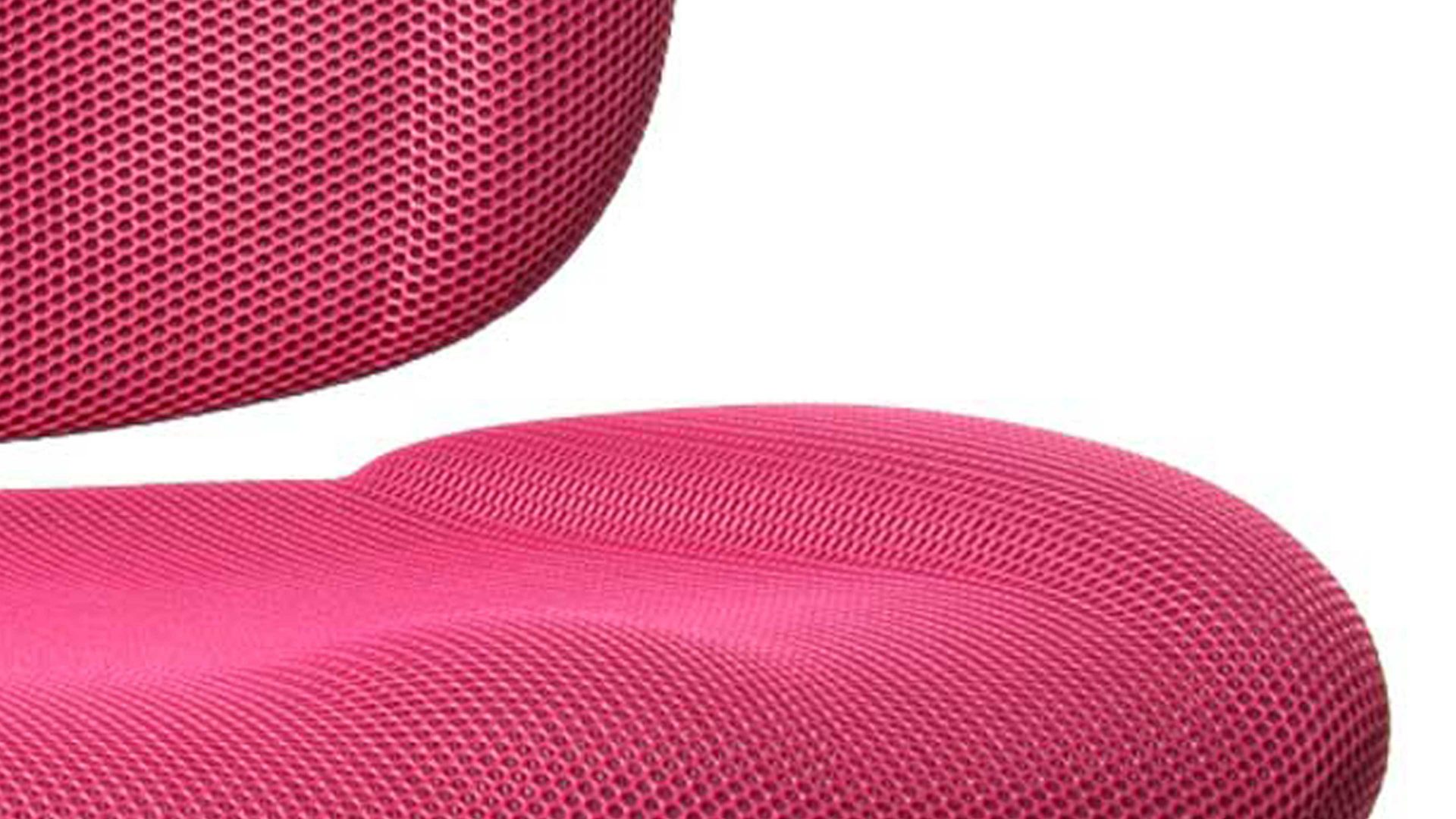 Drehstuhl OrthoSedis aus Stoff in Pink Bürodrehstuhl OrthoSedis 10 als Chefsessel pinker Bezug BB1 & verchromtes Drehkreuz