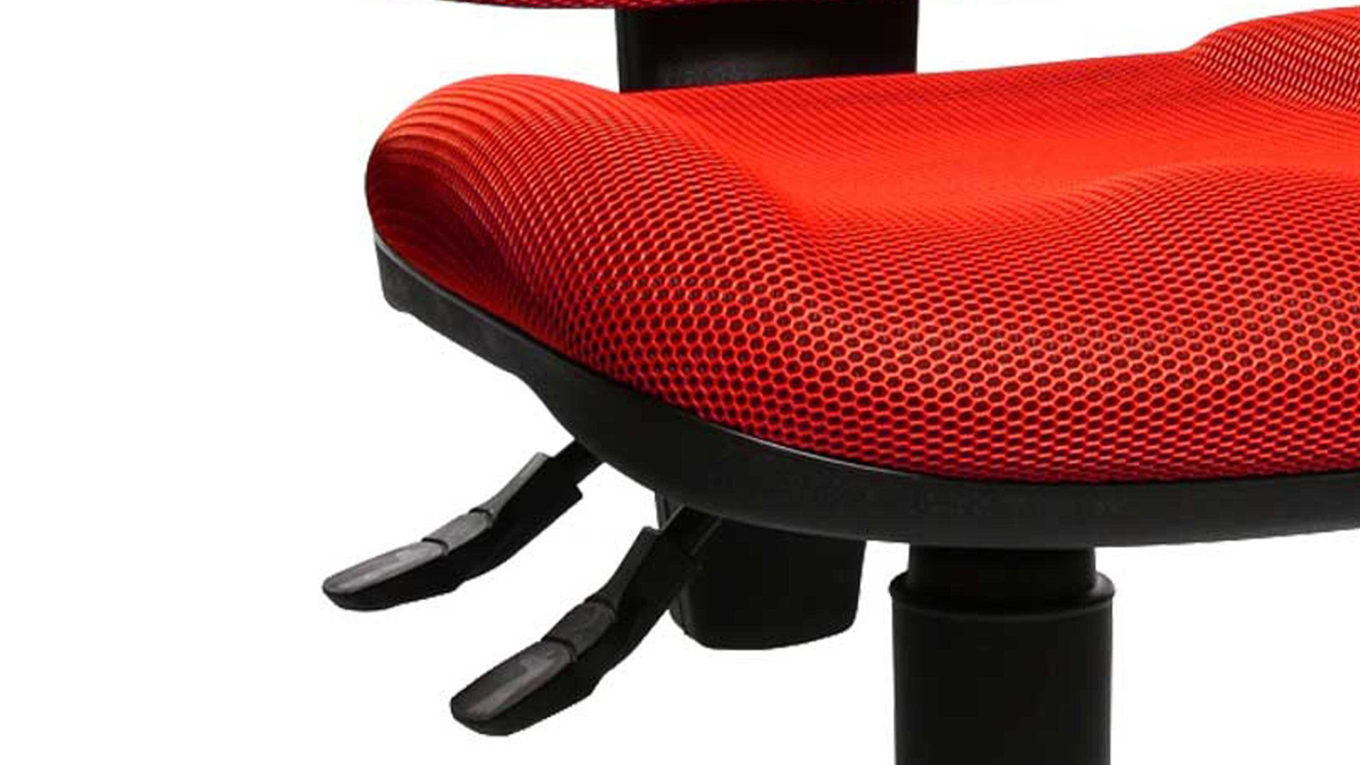 Drehstuhl OrthoSedis aus Stoff in Rot Bürodrehstuhl OrthoSedis 10 als Chefsessel roter Bezug BB2 & verchromtes Drehkreuz