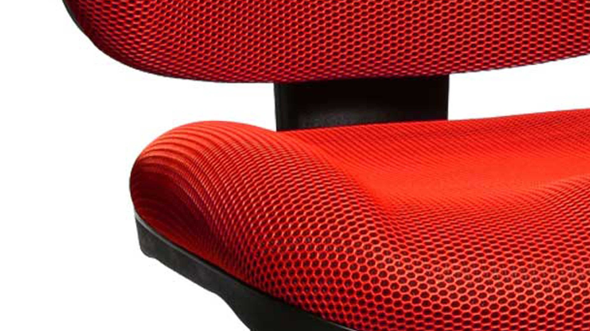 Drehstuhl OrthoSedis aus Stoff in Rot Bürodrehstuhl OrthoSedis 10 als Chefsessel roter Bezug BB2 & verchromtes Drehkreuz