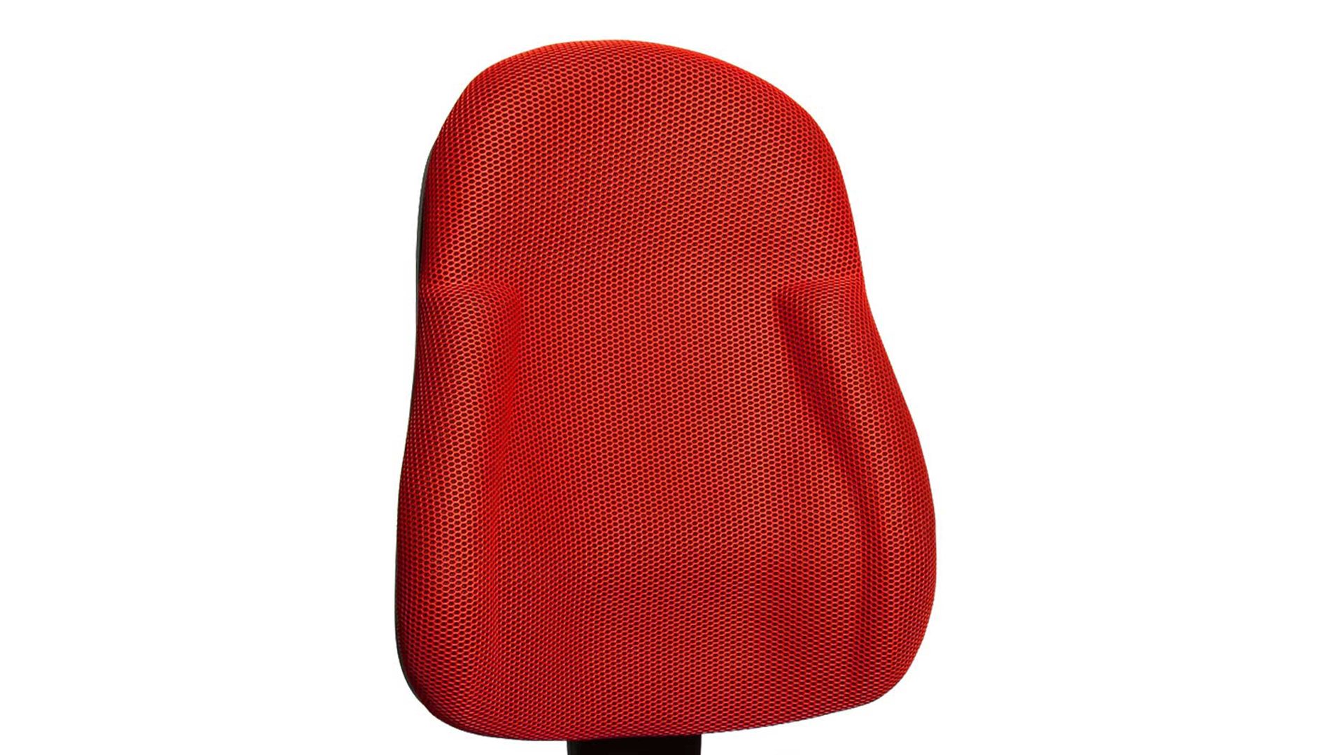 Drehstuhl OrthoSedis aus Stoff in Rot Bürodrehstuhl OrthoSedis 10 als Chefsessel roter Bezug BB2 & verchromtes Drehkreuz