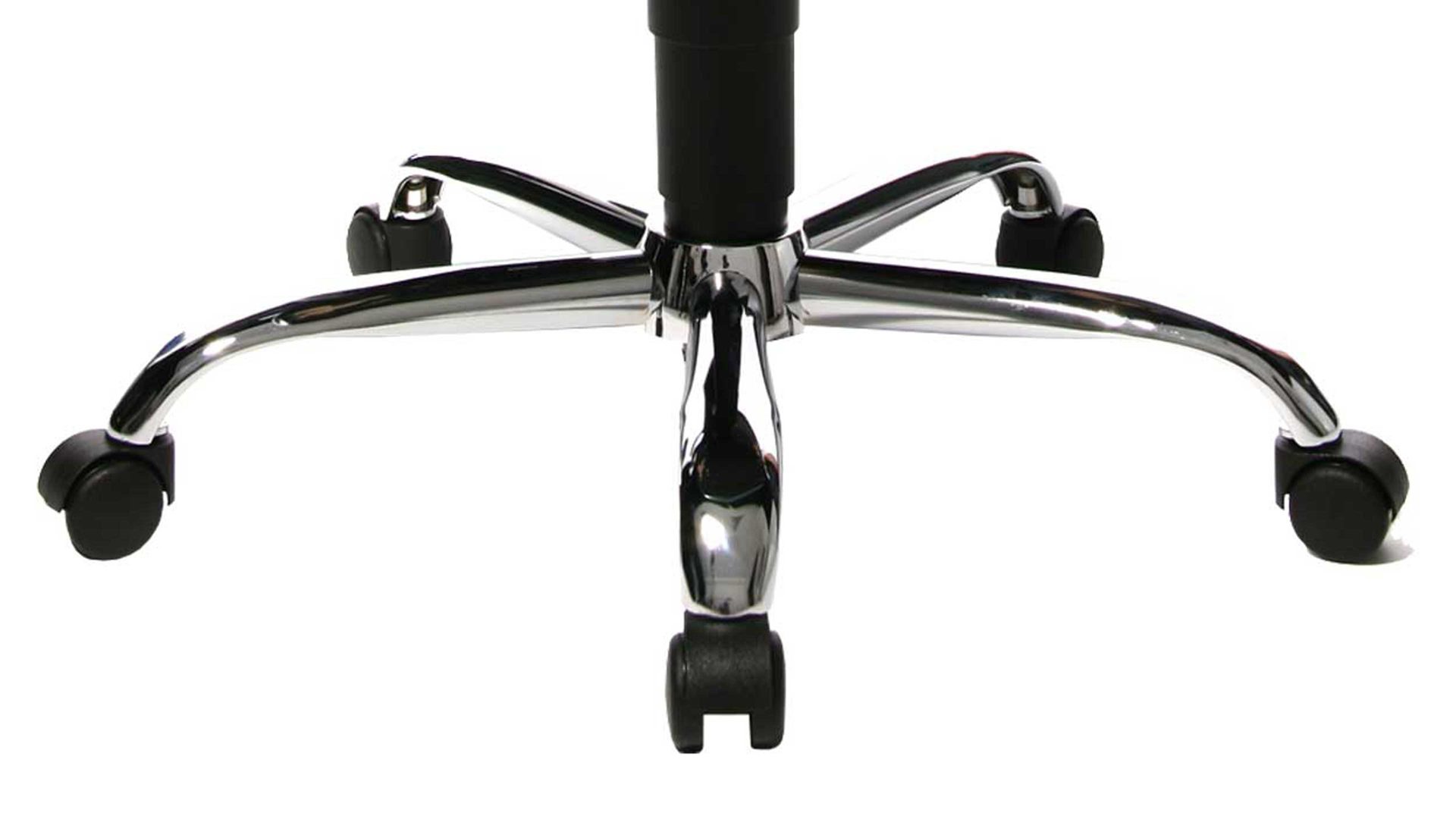 Drehstuhl OrthoSedis aus Stoff in Blau Bürodrehstuhl OrthoSedis 10 als Chefsessel hellblauer Bezug BB3 & verchromtes Drehkreuz