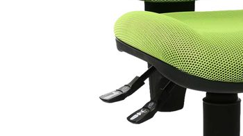 Drehstuhl OrthoSedis aus Stoff in Grün Bürodrehstuhl OrthoSedis 10 als Chefsessel grüner Bezug BB5 & verchromtes Drehkreuz