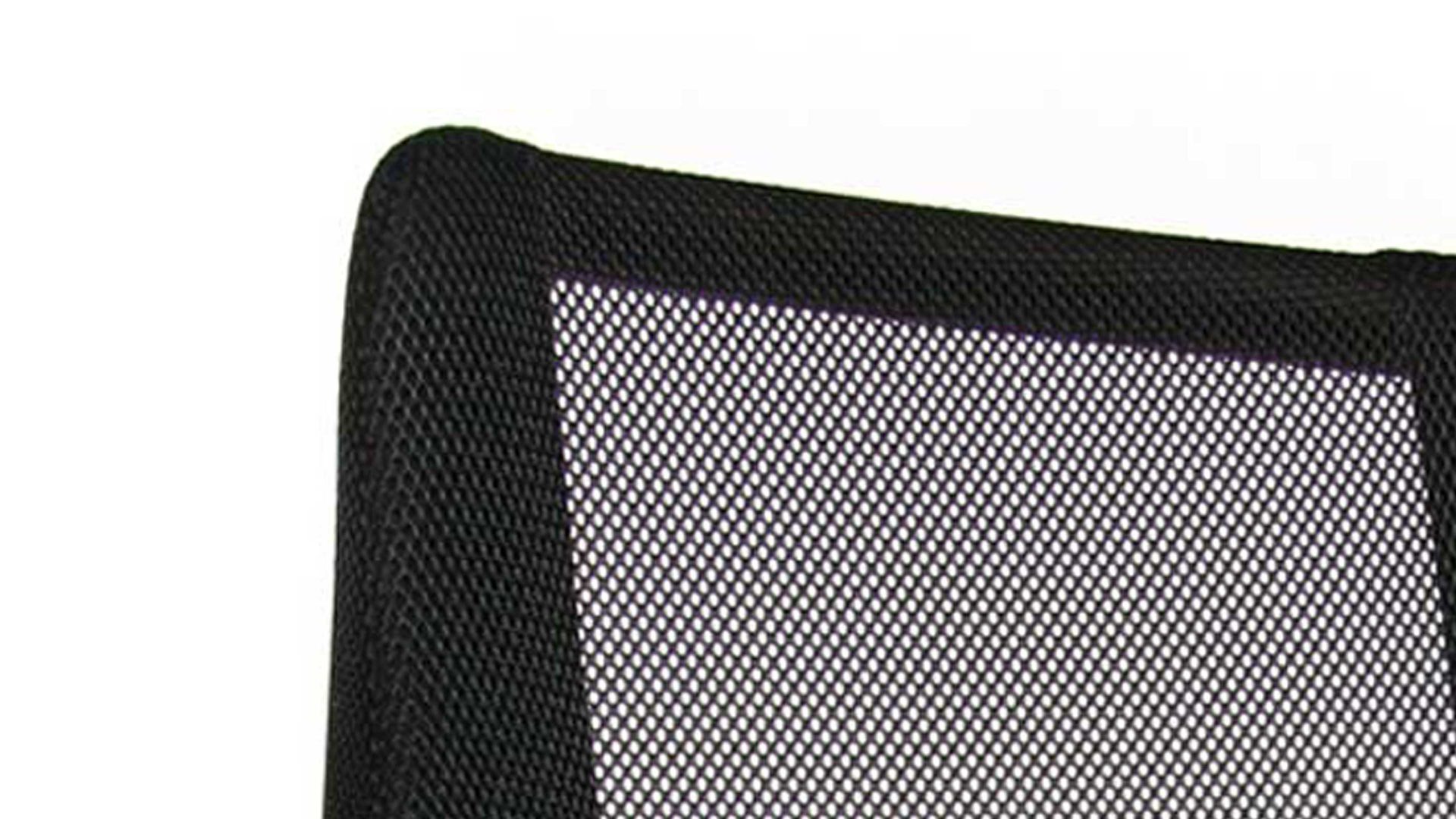 Drehstuhl OrthoSedis aus Kunstfaser Stoff in Schwarz Komfortdrehstuhl OrthoSedis 60 - Chefsessel schwarzer Bezug TT200 & poliertes Aluminium-Drehkreuz