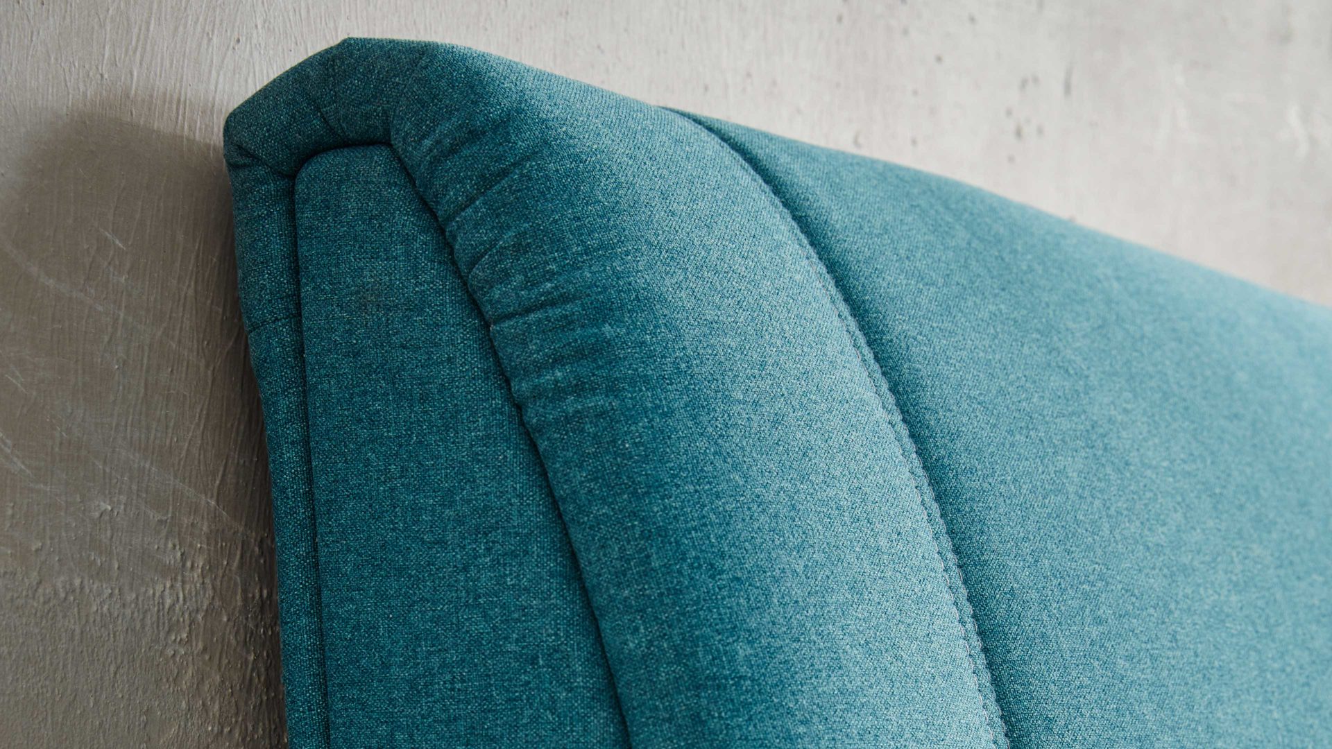 Boxspringbett Interliving aus Stoff in Petrol Interliving Boxspringbett Serie 1401 petrolfarbenes Flachgewebe Neo 485200 – Liegefläche ca. 180 x 200 cm