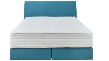 Boxspringbett Interliving aus Stoff in Petrol Interliving Boxspringbett Serie 1401 petrolfarbenes Flachgewebe Neo 485200 – Liegefläche ca. 180 x 200 cm