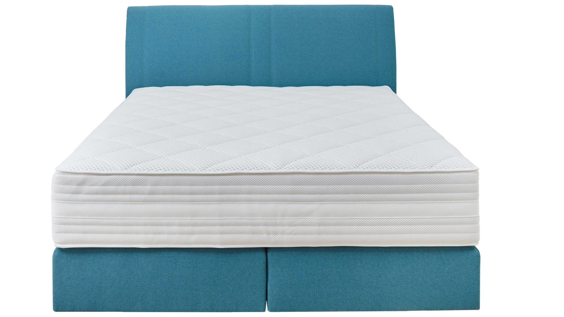 Boxspringbett Interliving aus Stoff in Petrol Interliving Boxspringbett Serie 1401 petrolfarbenes Flachgewebe Neo 485200 – Liegefläche ca. 180 x 200 cm
