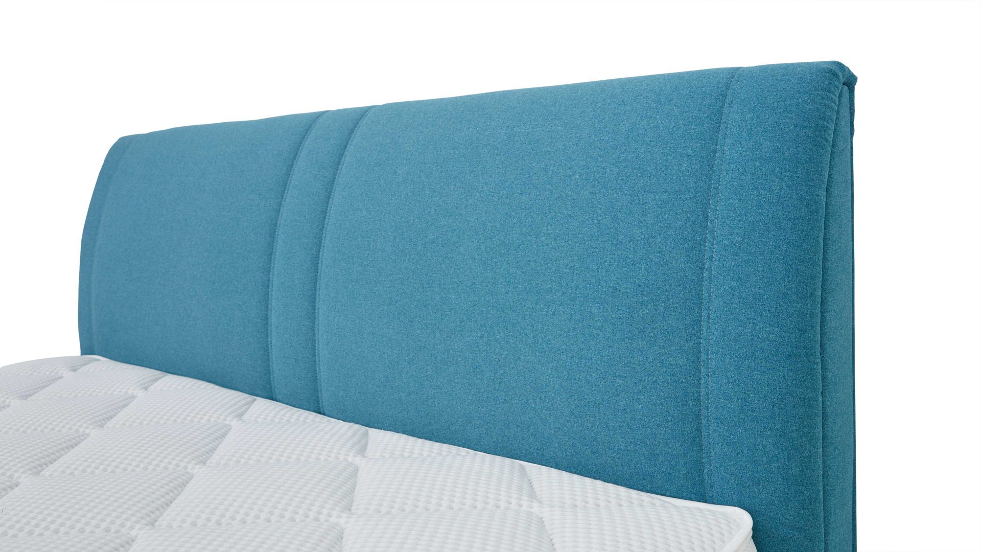 Boxspringbett Interliving aus Stoff in Petrol Interliving Boxspringbett Serie 1401 petrolfarbenes Flachgewebe Neo 485200 – Liegefläche ca. 180 x 200 cm