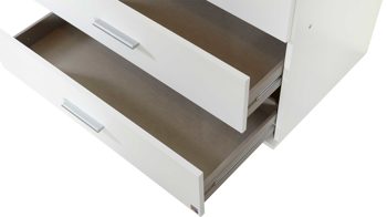 Kleiderschrank Rauch aus Holz in Weiß rauch BLUE Kleiderschrank Rasant als Schlafzimmermöbel Alpinweiß - Breite ca. 127 cm, drei Türen & zwei Schubladen