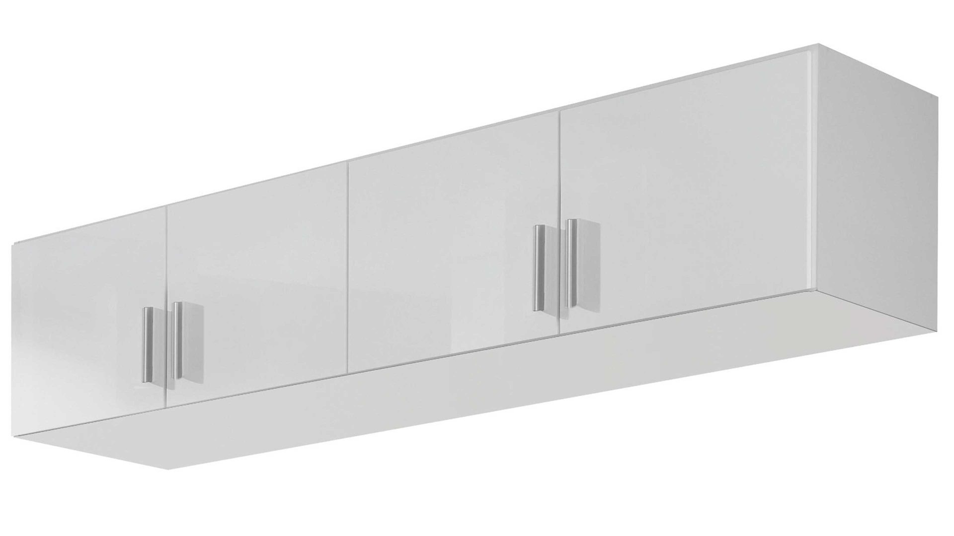 Aufsatzschrank Rauch aus Holz in Weiß rauch BLUE Schrankaufsatz Celle für Drehtürenschrank Alpinweiß – vier Türen, Breite ca. 181 cm