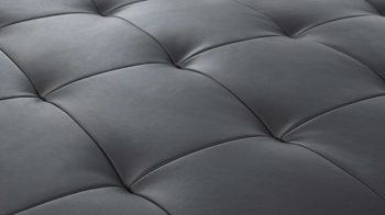 Ecksofa KAWOO aus Leder in Schwarz KAWOO Polsterprogramm Torino - Ecksofa Torino schwarzes Leder Punch & Chromfüße B – Stellfläche ca. 186 x 282 cm