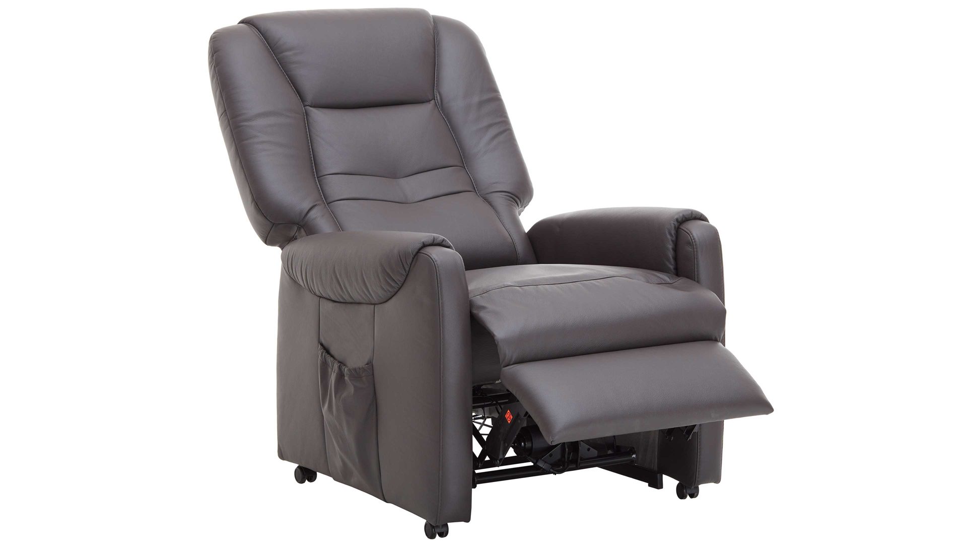 Relaxsessel Steinpol polsteria aus Leder in Dunkelbraun TV-Sessel Carlos moccafarbenes LongLife-Leder Punch – Ergonomie L