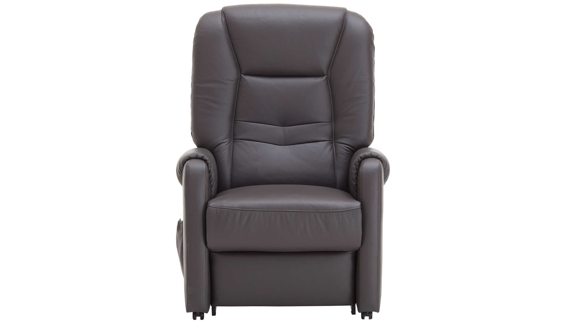 Relaxsessel Steinpol polsteria aus Leder in Dunkelbraun TV-Sessel Carlos moccafarbenes LongLife-Leder Punch – Ergonomie L