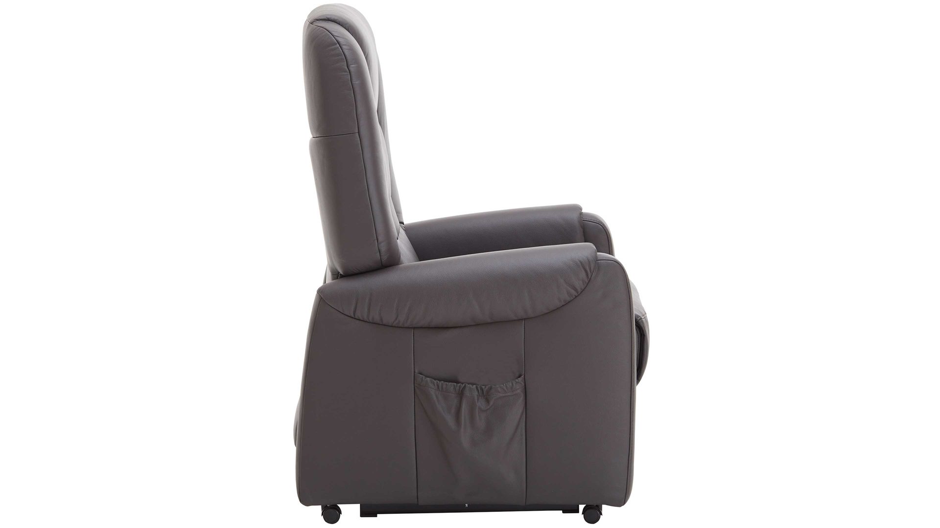 Relaxsessel Steinpol polsteria aus Leder in Dunkelbraun TV-Sessel Carlos moccafarbenes LongLife-Leder Punch – Ergonomie L