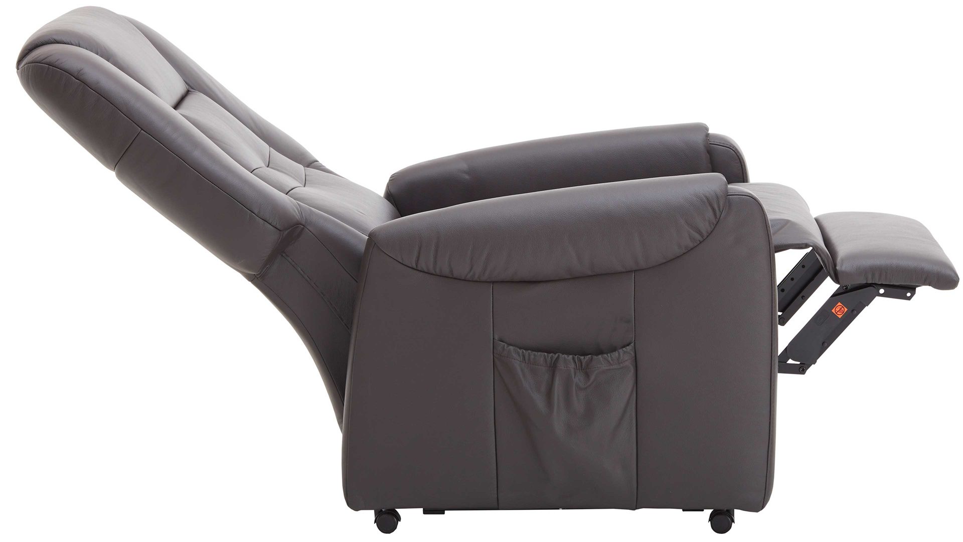 Relaxsessel Steinpol polsteria aus Leder in Dunkelbraun TV-Sessel Carlos moccafarbenes LongLife-Leder Punch – Ergonomie L