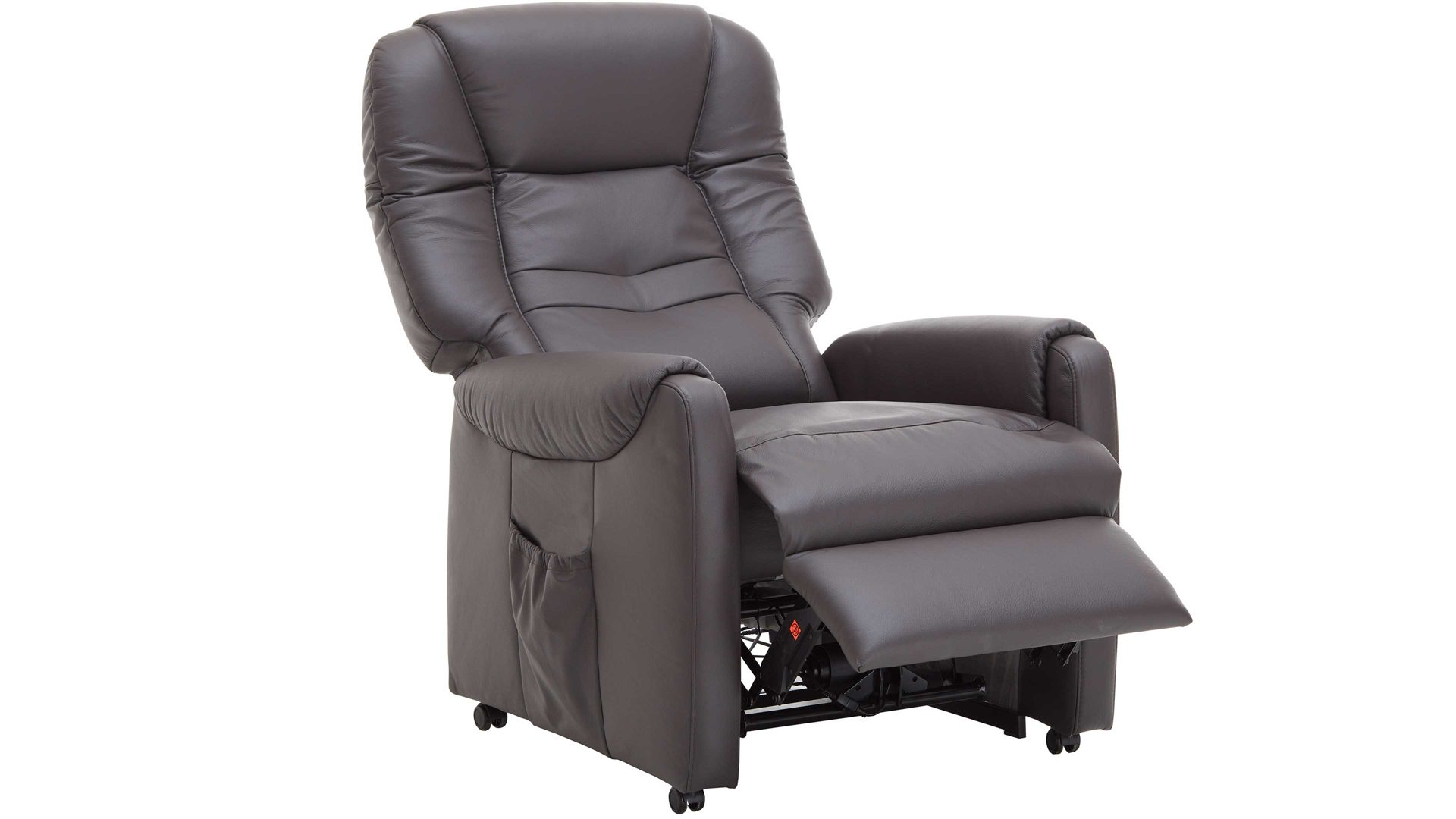 Relaxsessel Steinpol polsteria aus Leder in Dunkelbraun TV-Sessel Carlos moccafarbenes LongLife-Leder Punch – Ergonomie L